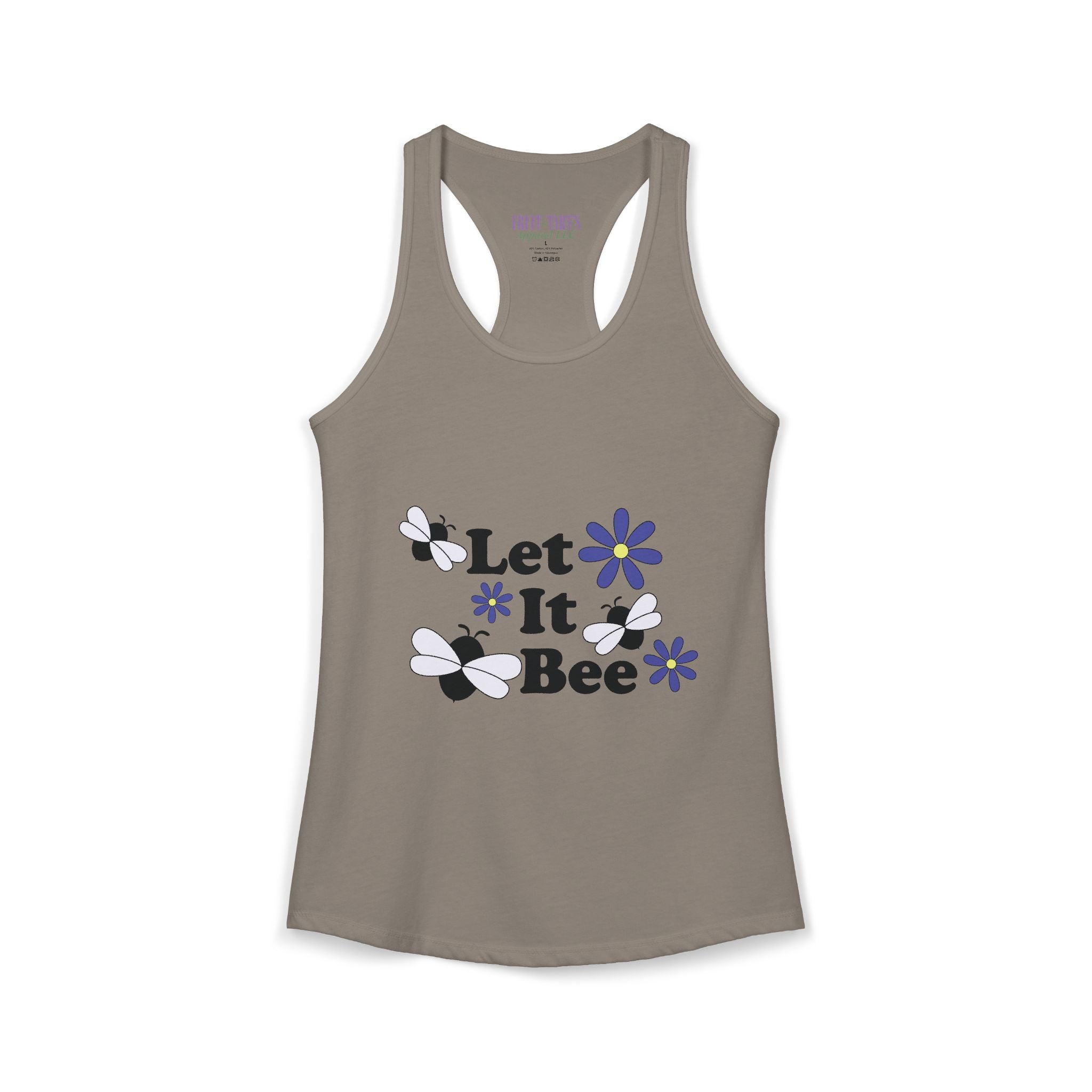 Let It Bee Graphic Design Tank-Top — Cute Bees & Flowers