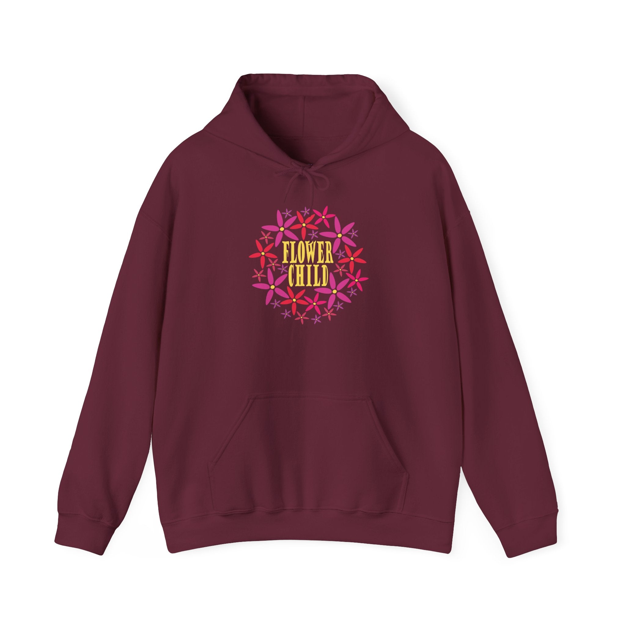 Flower Chil Graphic Design Hoodie — Retro Floral Style