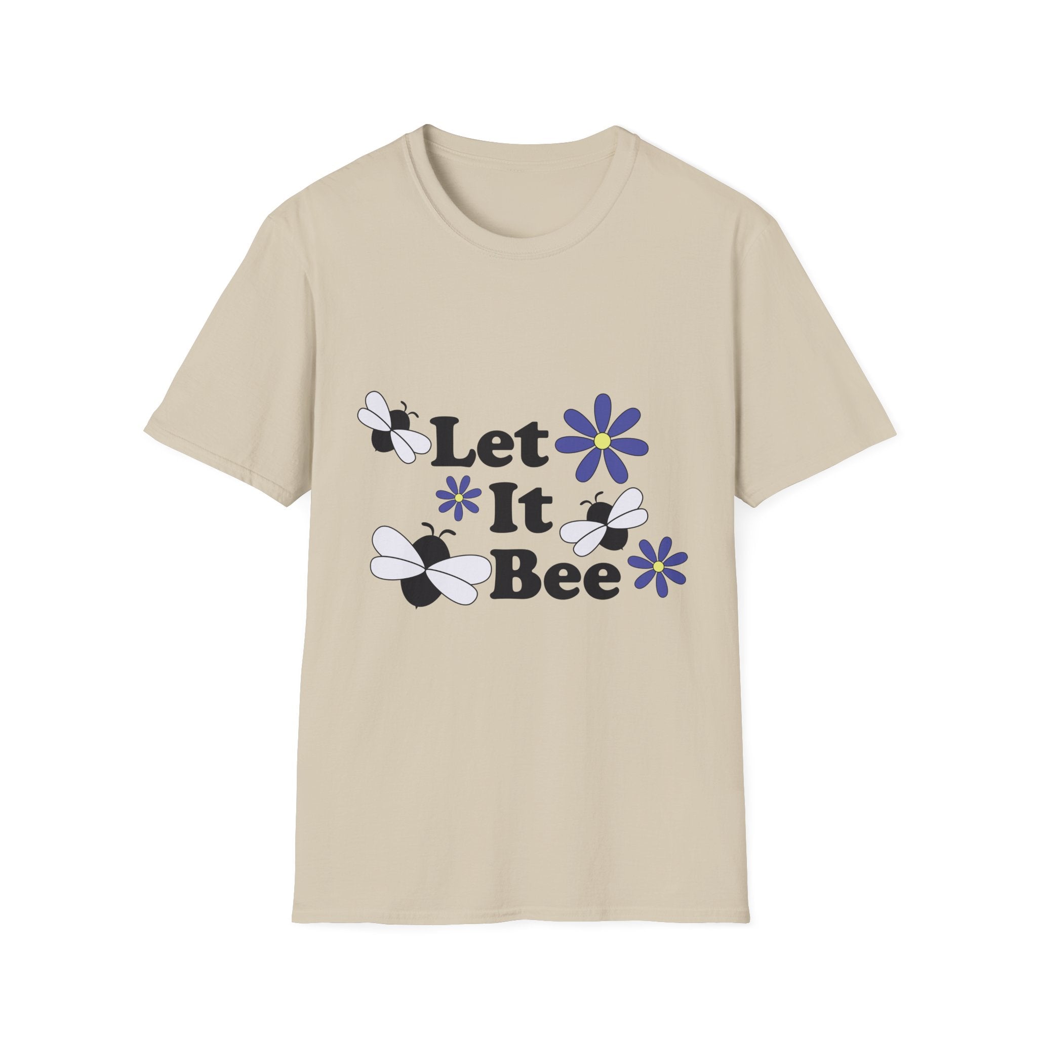 Let It Bee Graphic Design T-Shirt – Cute Bees & Flowers