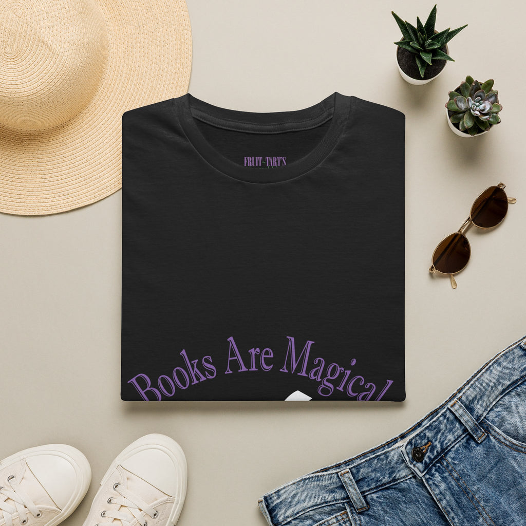 Books Are Magical Graphic Design T‑Shirt — Open Book Design for Readers & Book Lovers