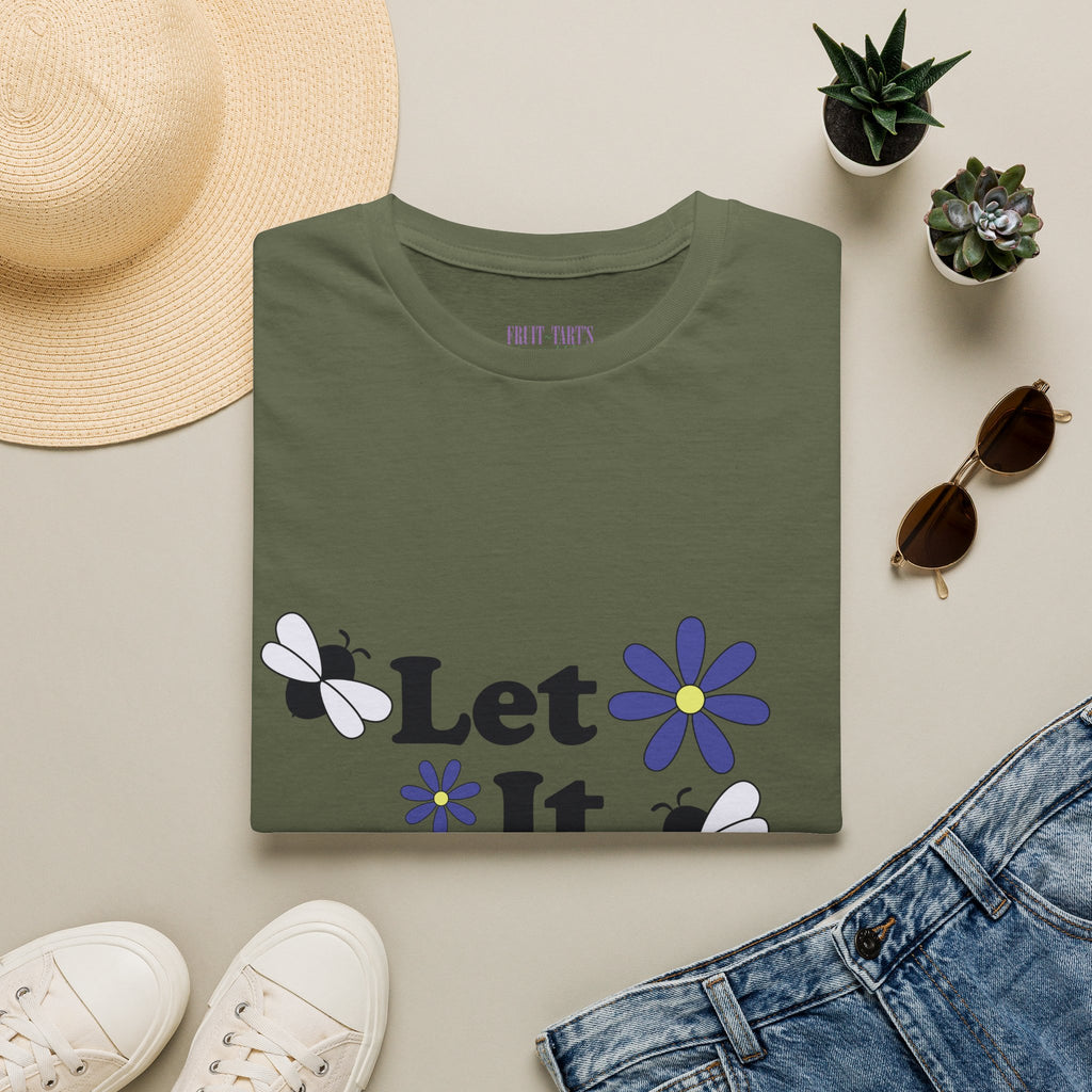 Let It Bee Graphic Design T-Shirt — Cute Bees & Flowers