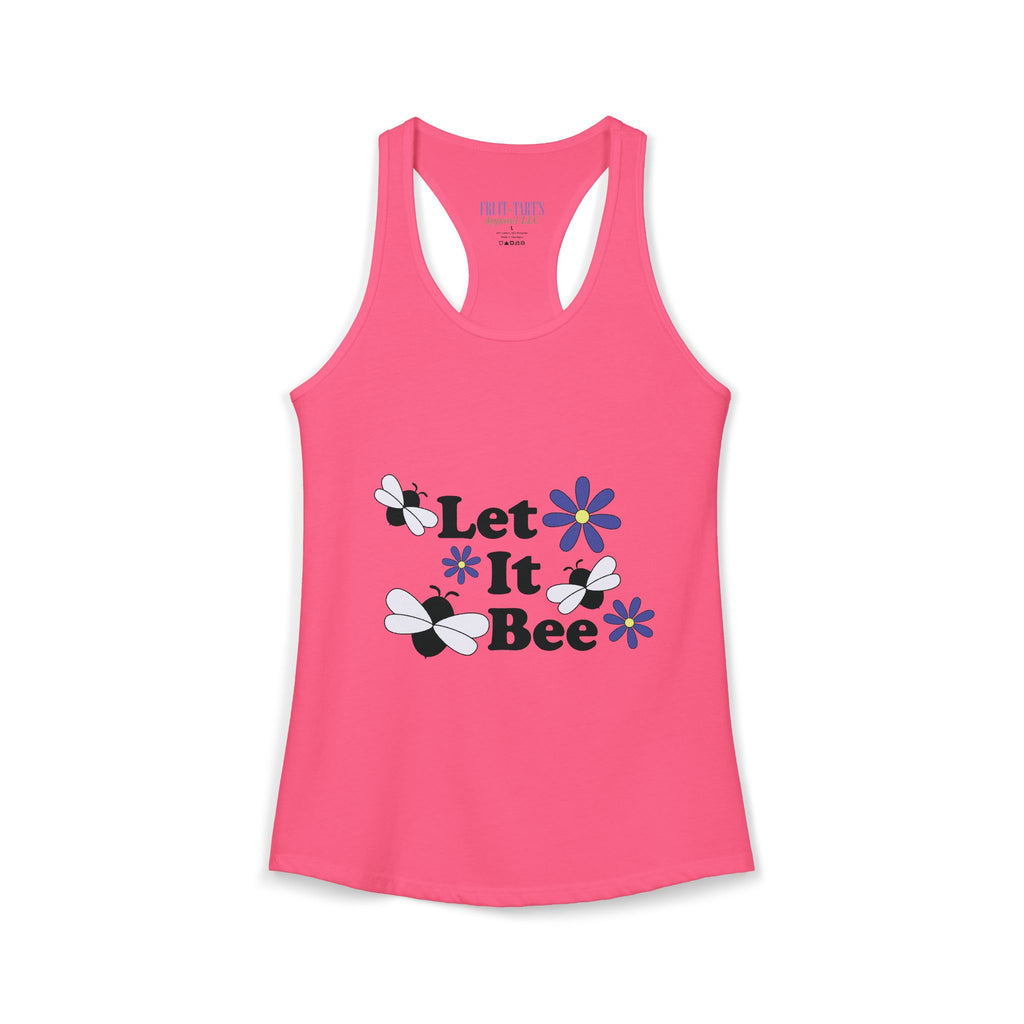 Let It Bee Graphic Design Tank-Top — Cute Bees & Flowers