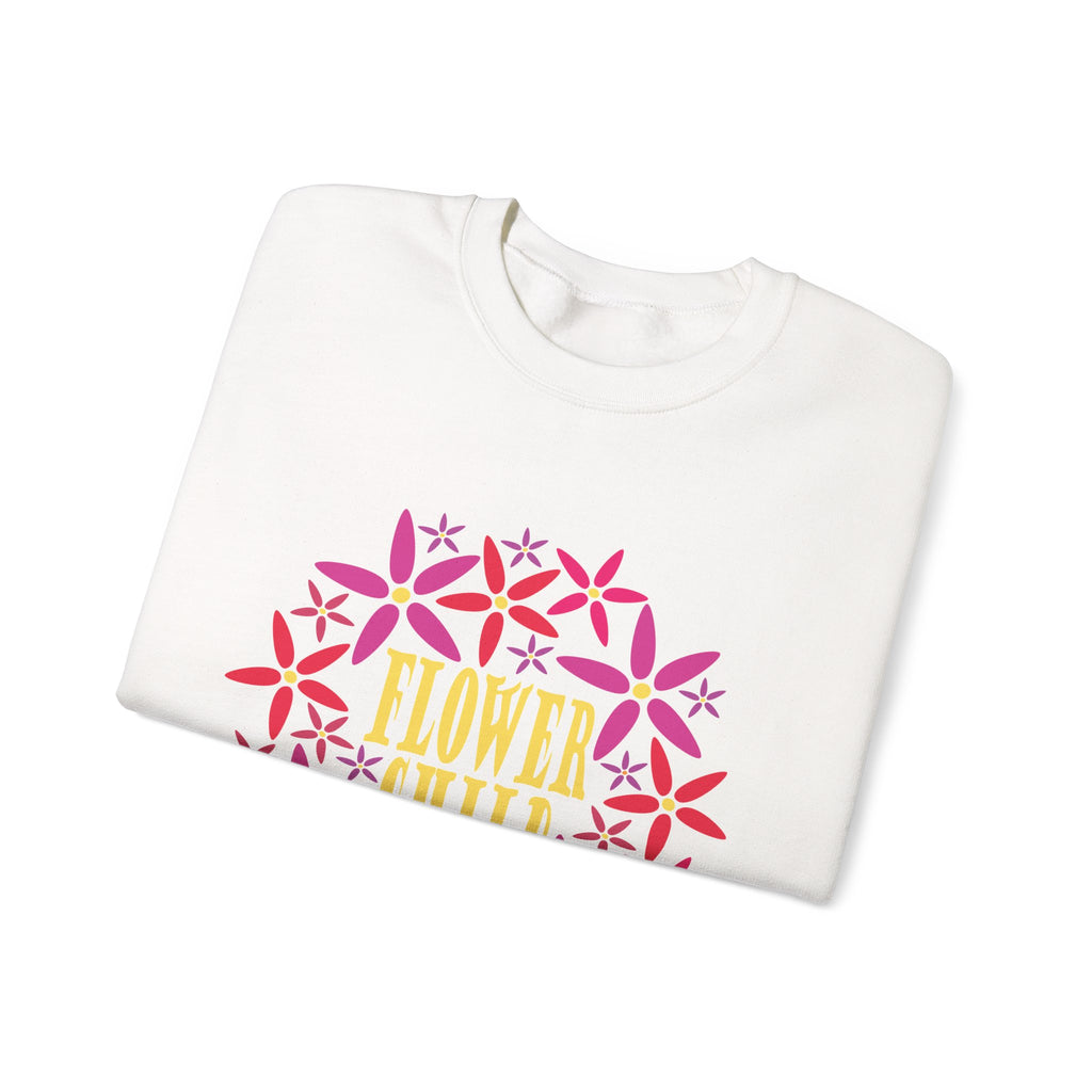 Flower Child Graphic Design Sweatshirt — Retro Floral Style