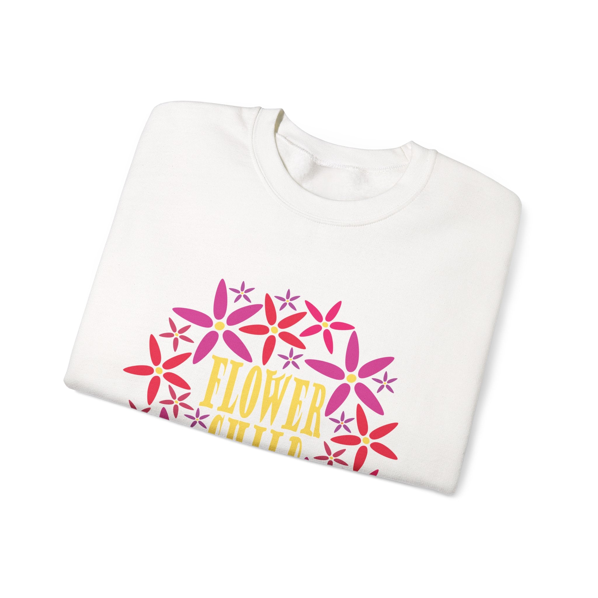 Flower Child Graphic Design Sweatshirt — Retro Floral Style