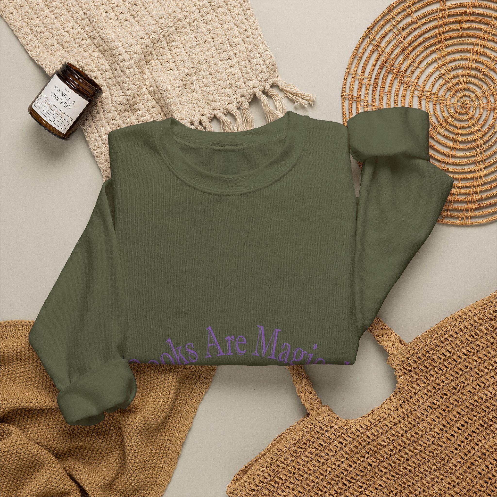 Books Are Magical Graphic Design Sweatshirt — Open Book Design for Readers & Book Lovers