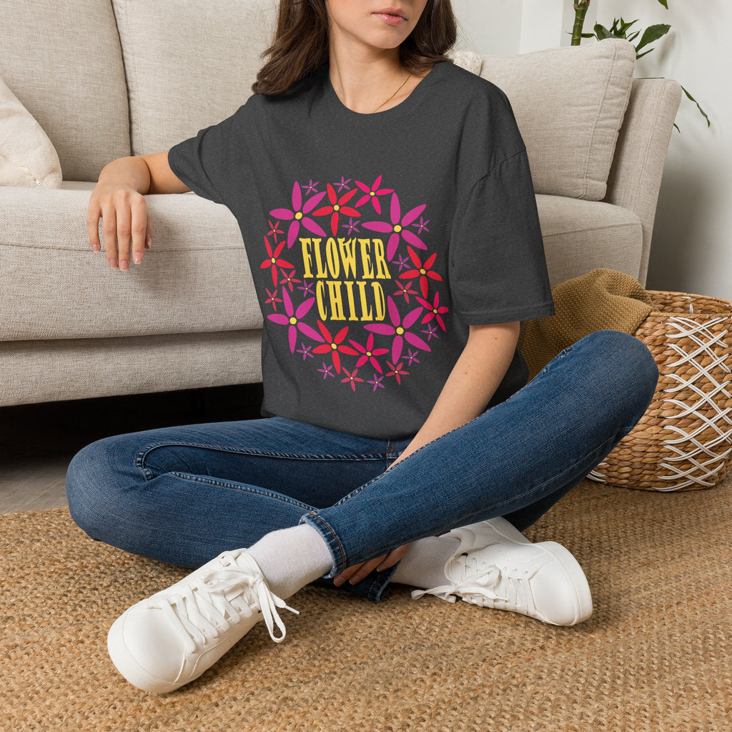 Flower Child Graphic Design T-Shirt — Retro Floral Style