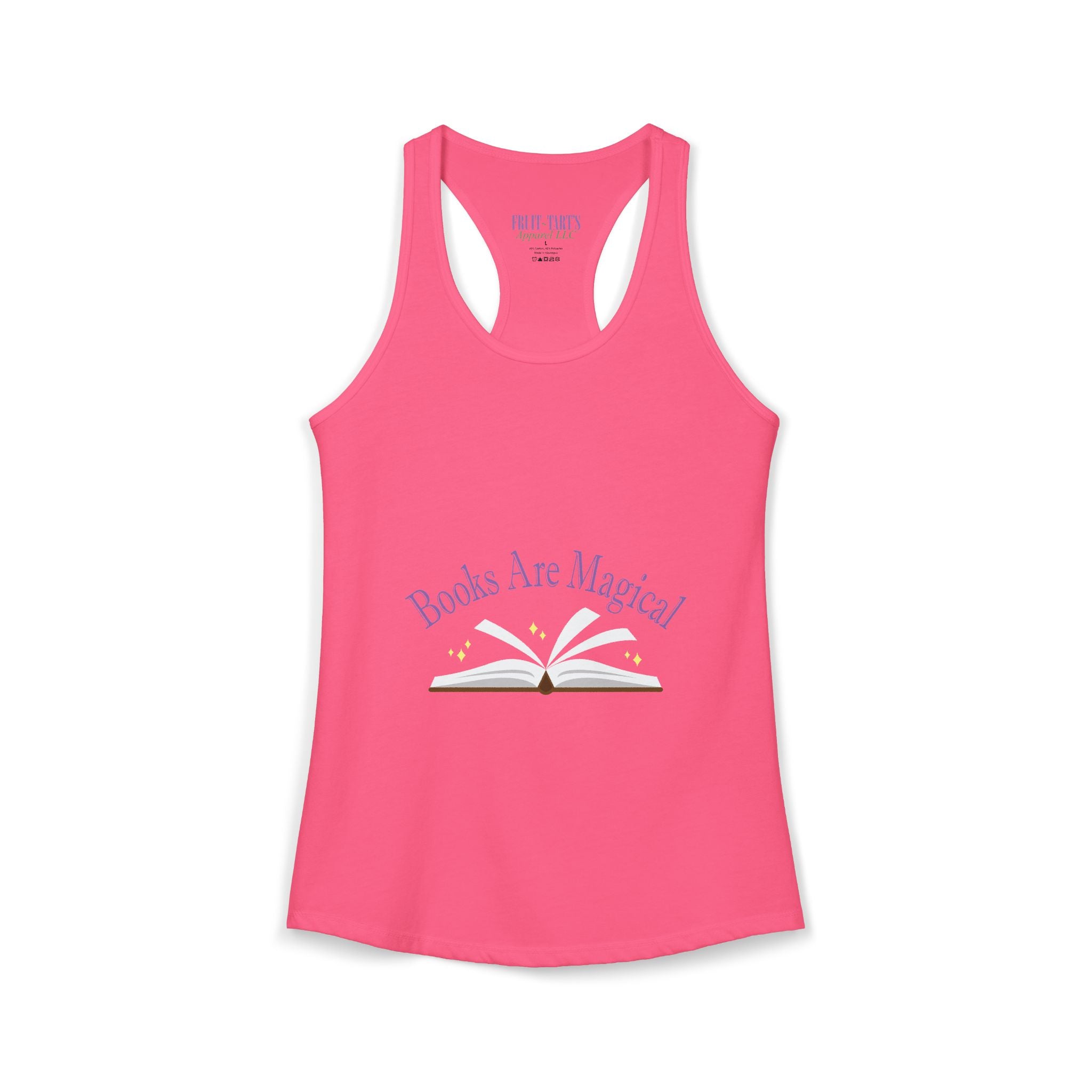 Books Are Magical Graphic Design Tank-Top — Open Book Design for Readers & Book Lovers