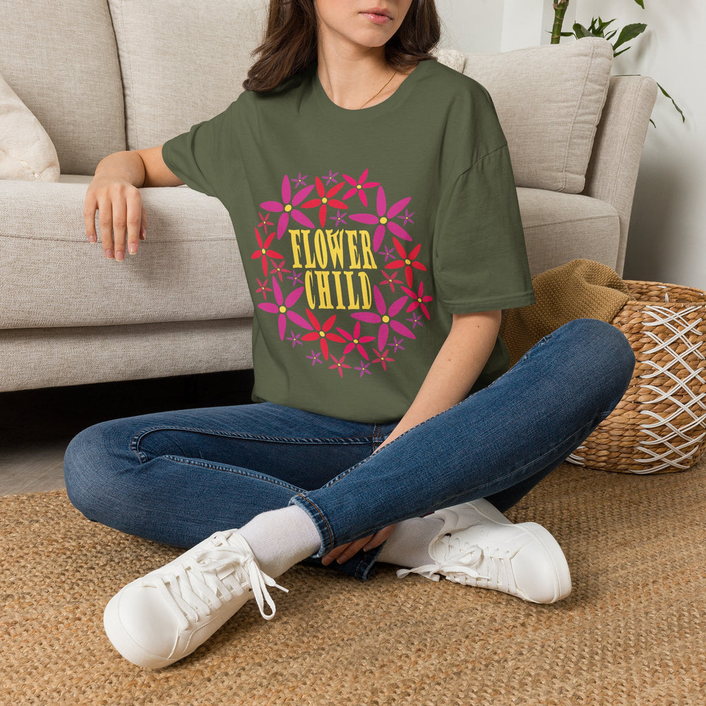 Flower Child Graphic Design T-Shirt — Retro Floral Style