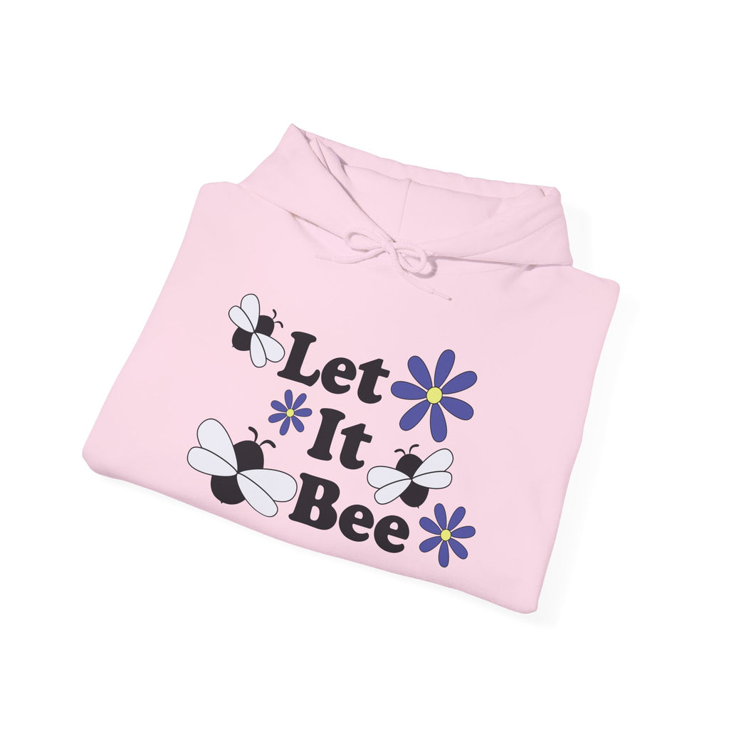Let It Bee Graphic Design Hoodie – Cute Bees & Flowers