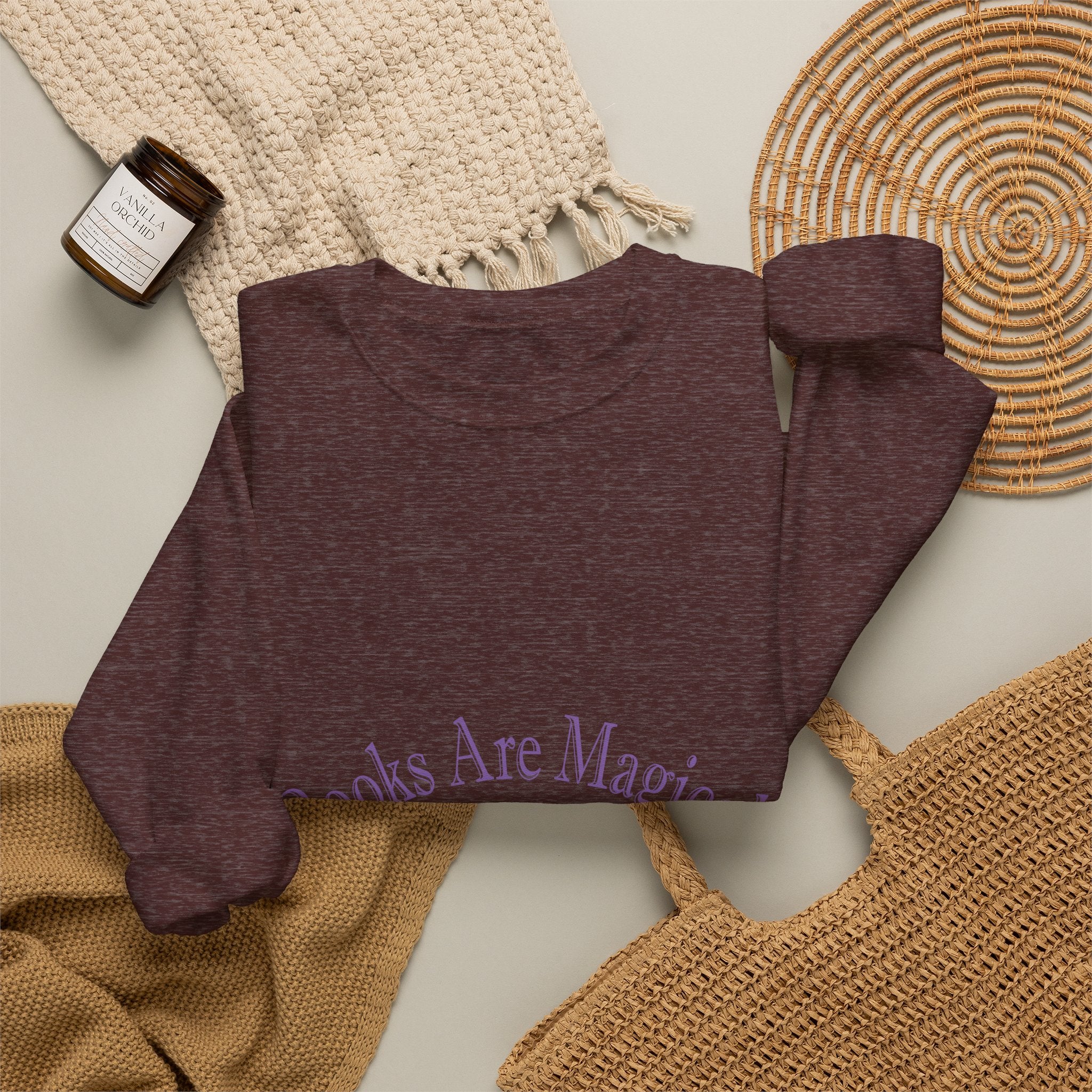 Books Are Magical Graphic Design Sweatshirt — Open Book Design for Readers & Book Lovers
