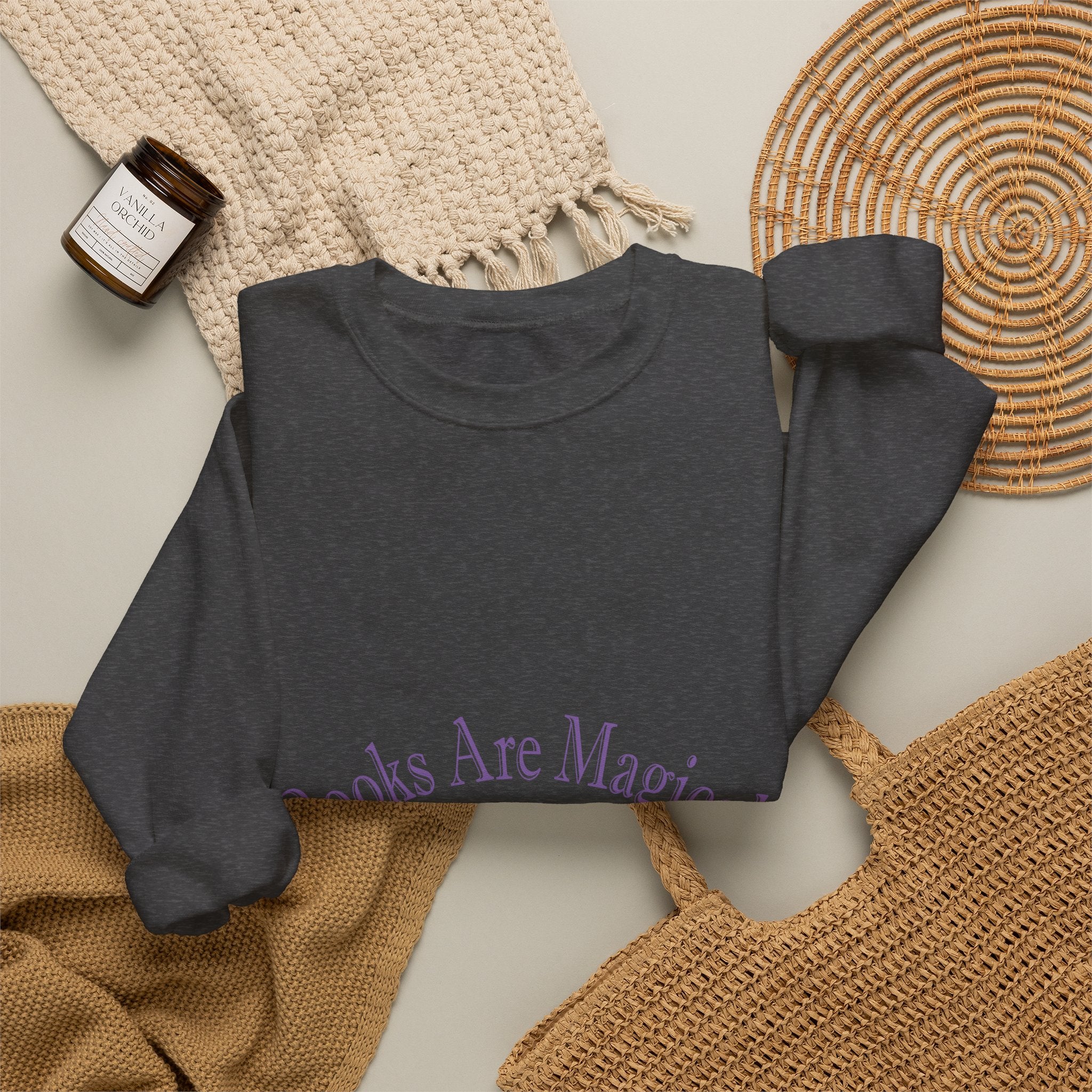 Books Are Magical Graphic Design Sweatshirt — Open Book Design for Readers & Book Lovers