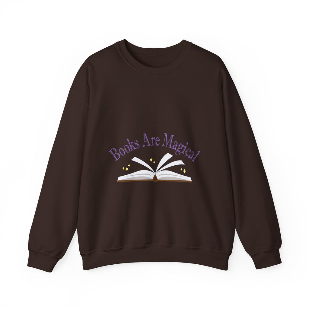 Books Are Magical Graphic Design Sweatshirt — Open Book Design for Readers & Book Lovers