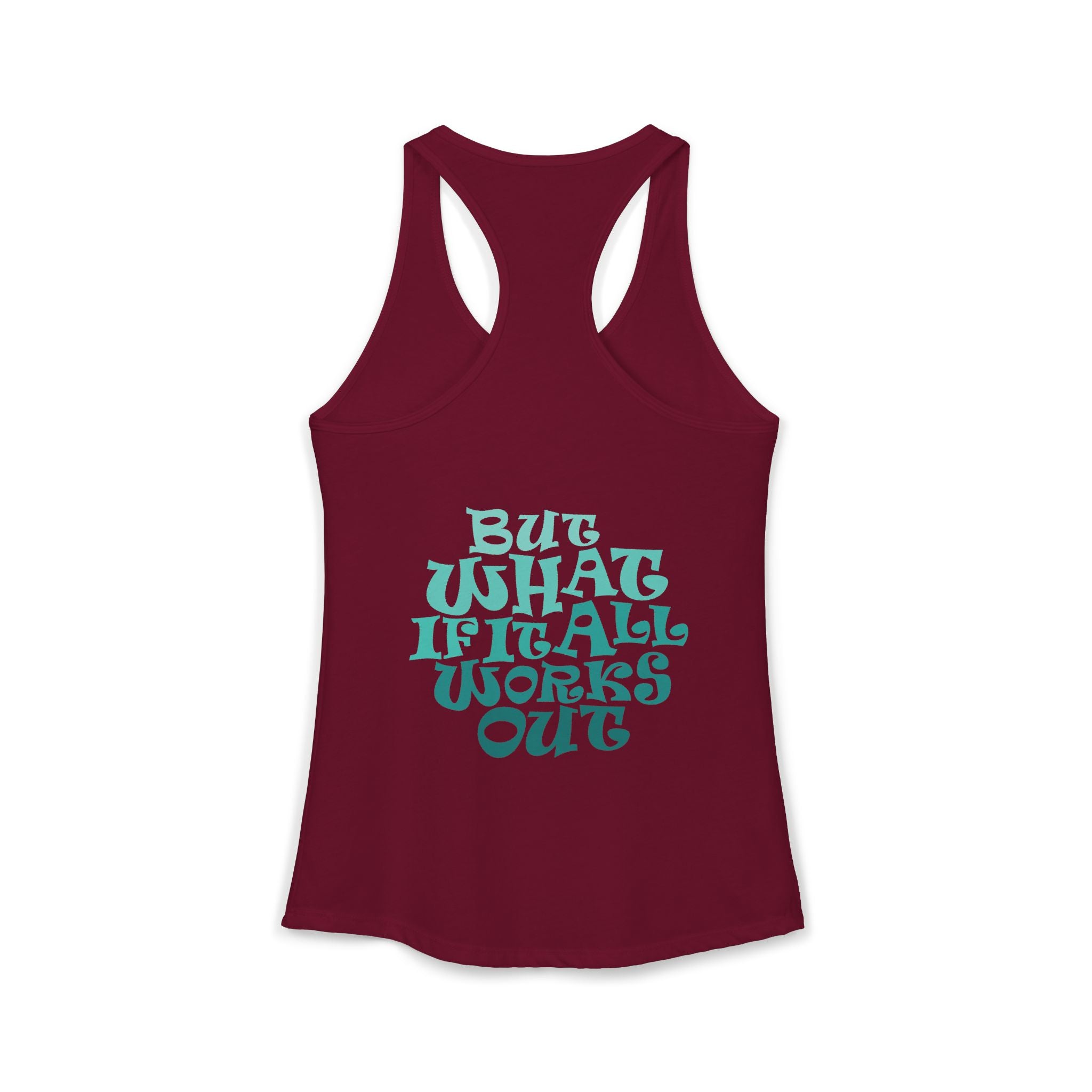 But What If It All Works Out Graphic Design Tank-Top – Funky Gradient Text