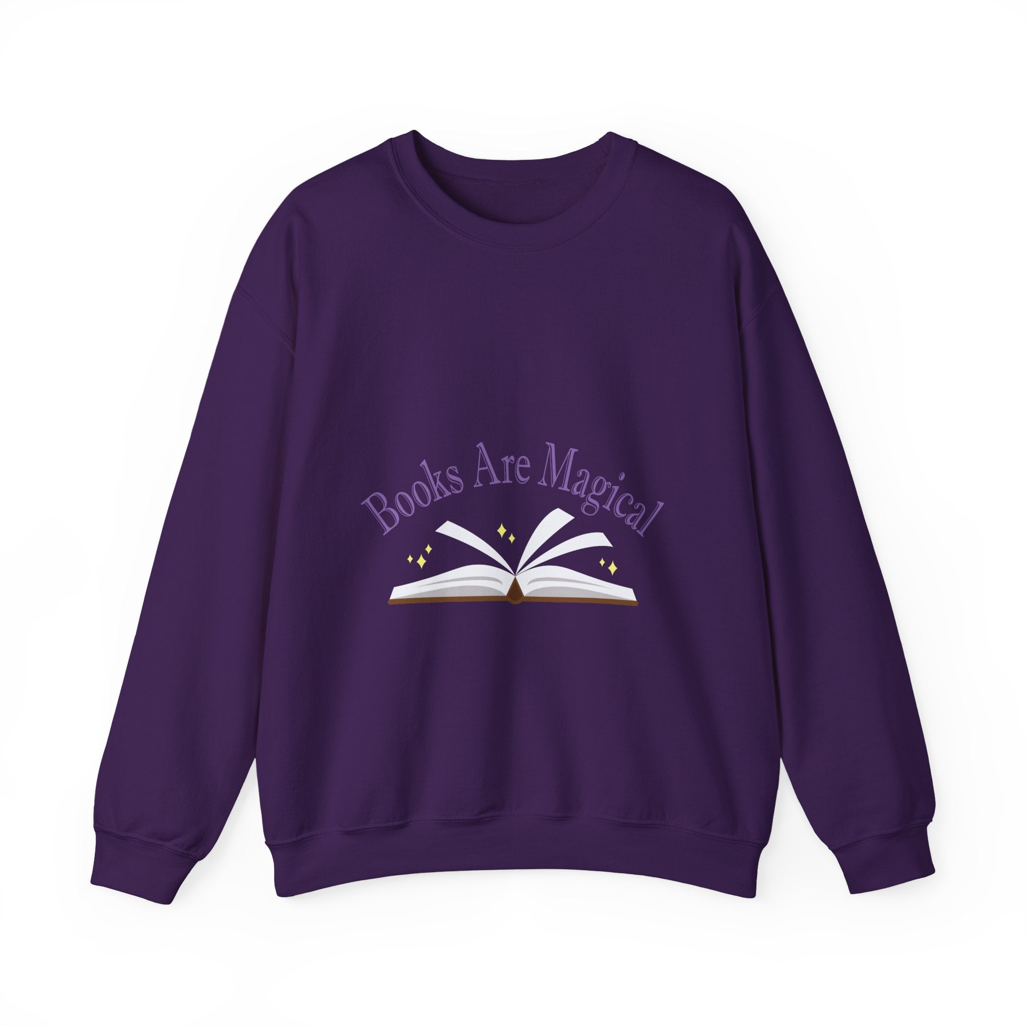 Books Are Magical Graphic Design Sweatshirt — Open Book Design for Readers & Book Lovers