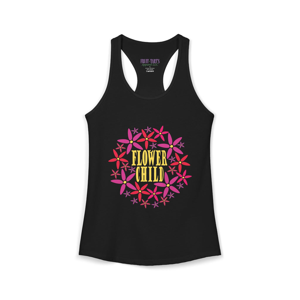 Flower Child Graphic Design Tank-Top — Retro Floral Style