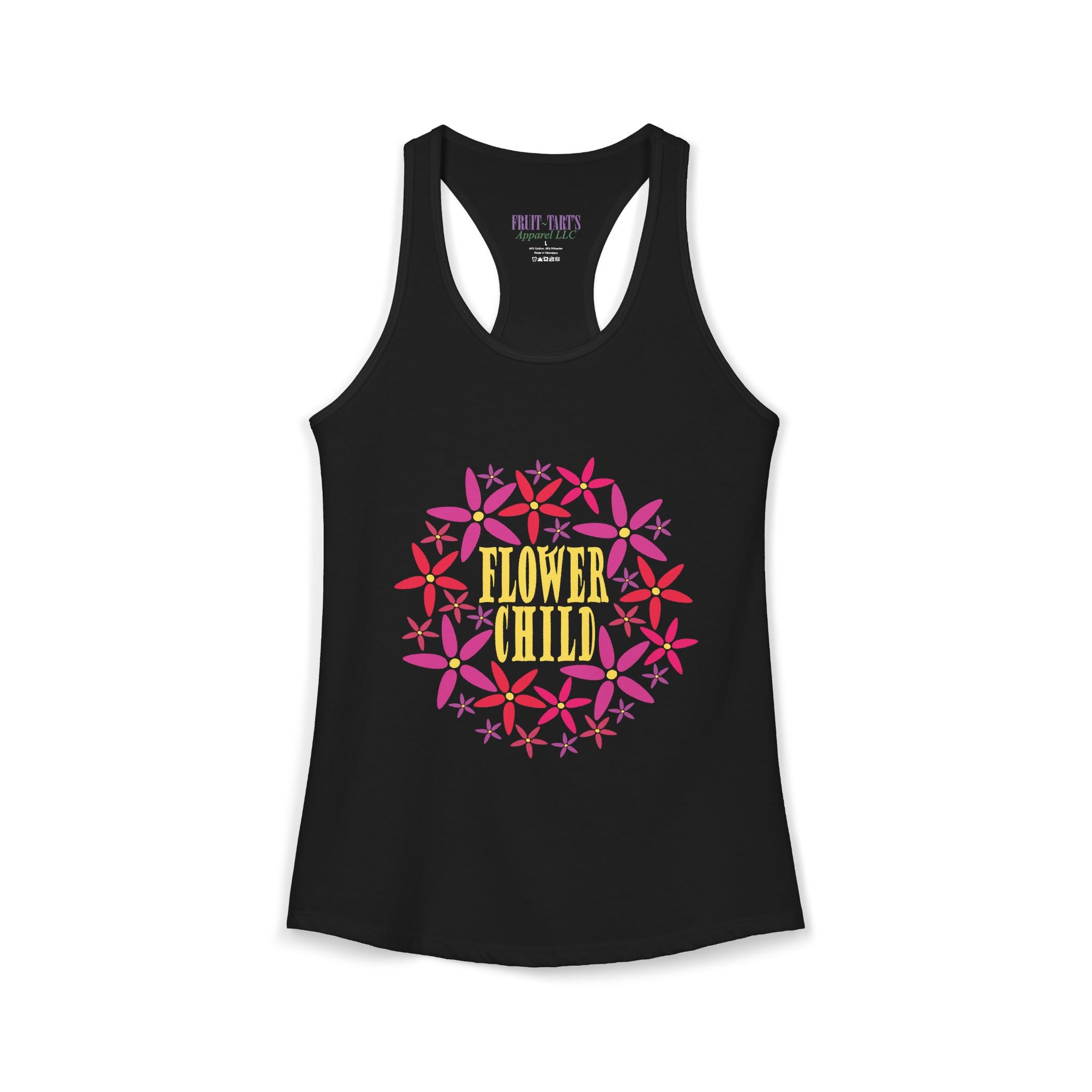 Flower Child Graphic Design Tank-Top — Retro Floral Style