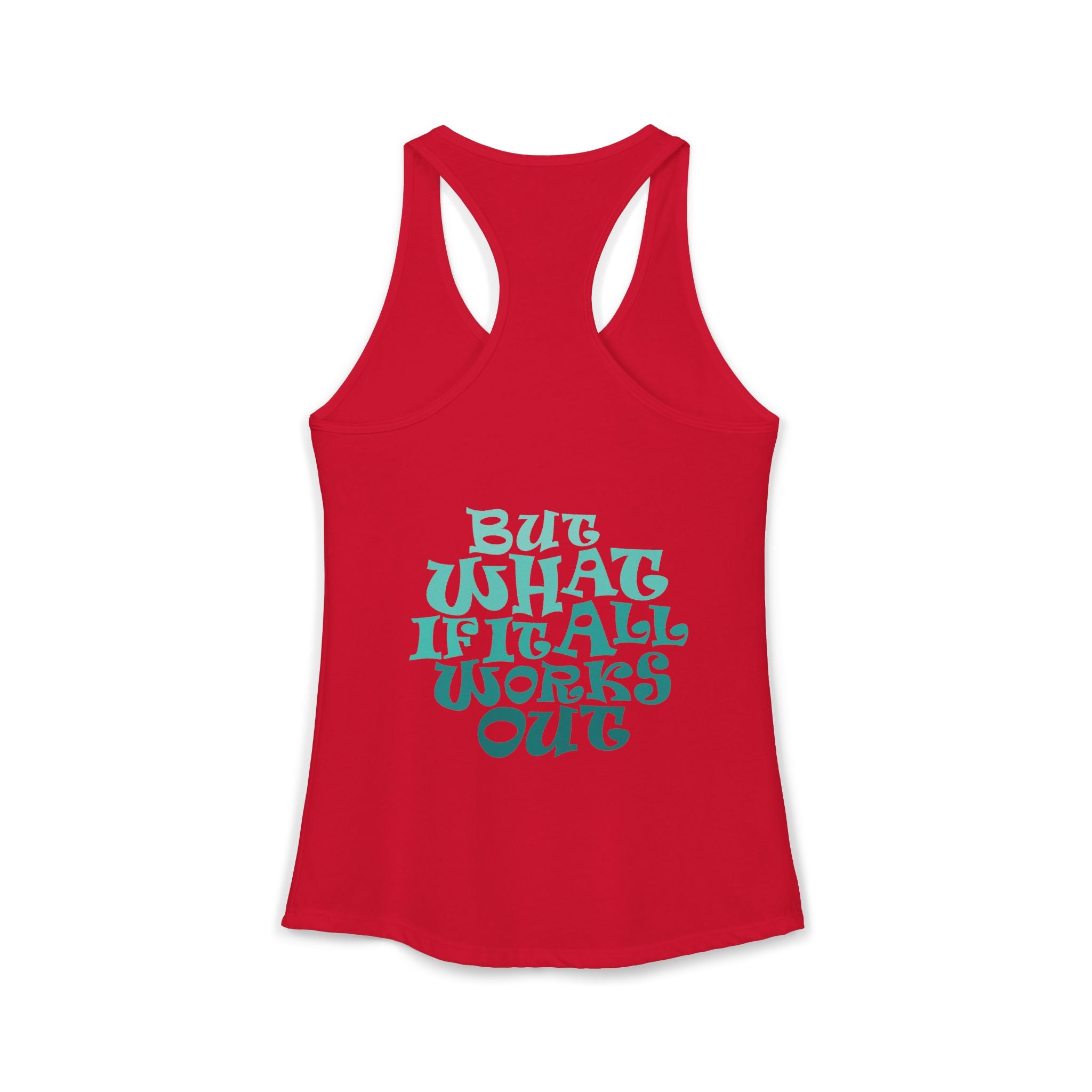 But What If It All Works Out Graphic Design Tank-Top – Funky Gradient Text