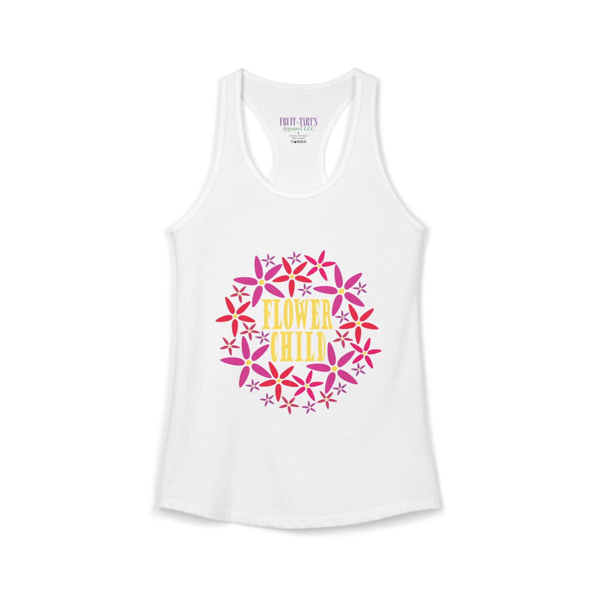 Flower Child Graphic Design Tank-Top — Retro Floral Style