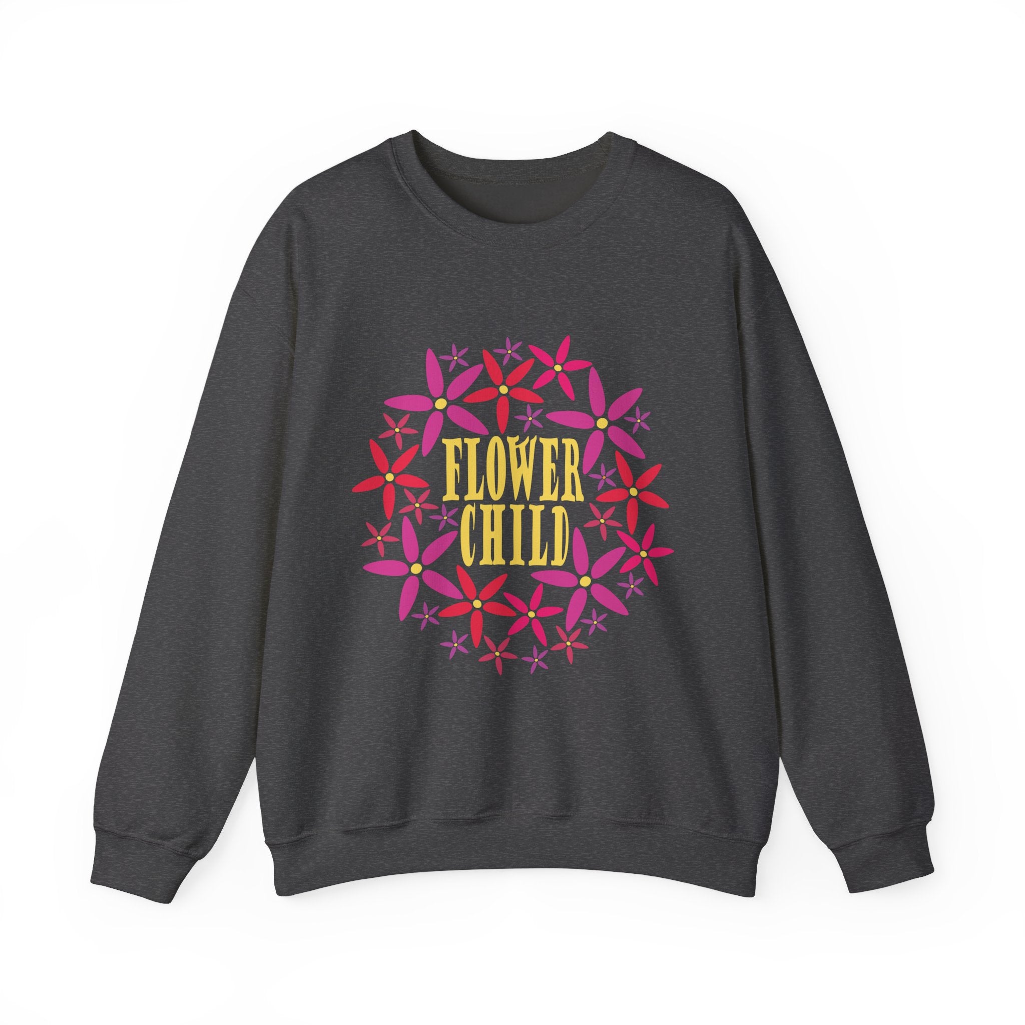Flower Child Graphic Design Sweatshirt — Retro Floral Style