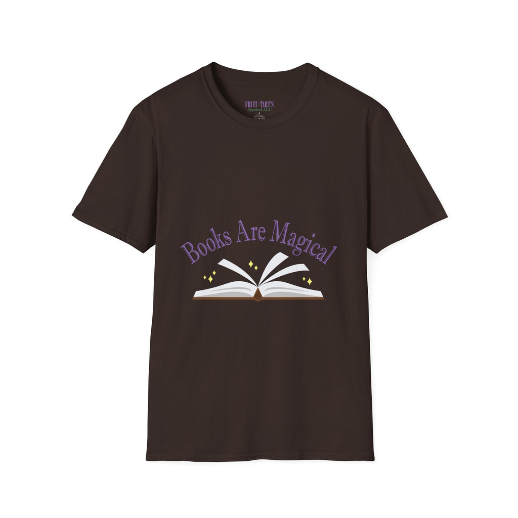 Books Are Magical Graphic Design T‑Shirt — Open Book Design for Readers & Book Lovers