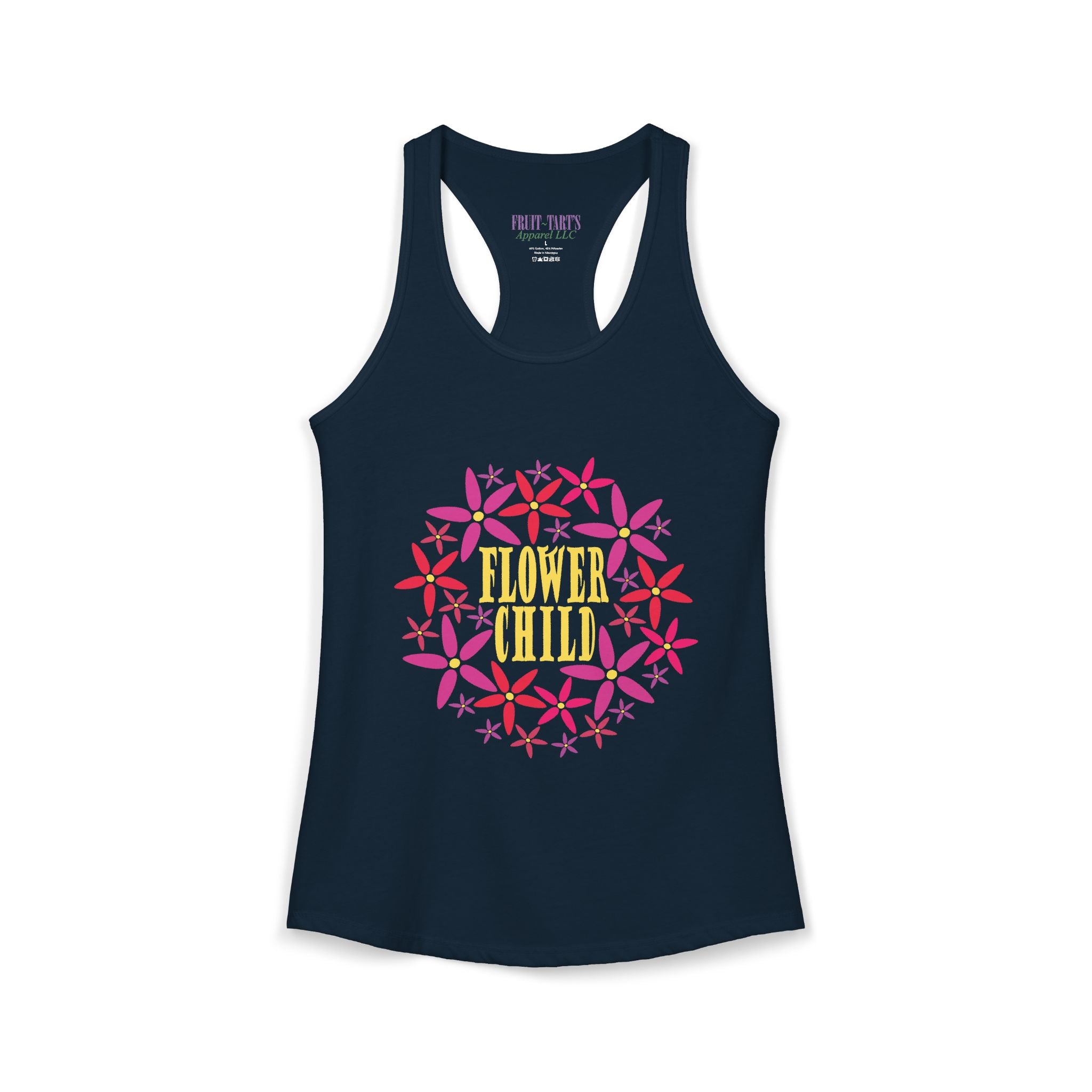 Flower Child Graphic Design Tank-Top — Retro Floral Style