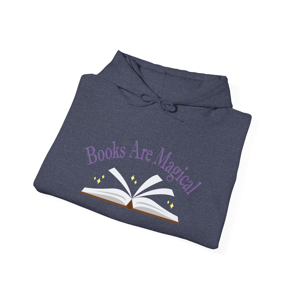 Books Are Magical Graphic Design Hoodie — Open Book Design for Readers & Book Lovers