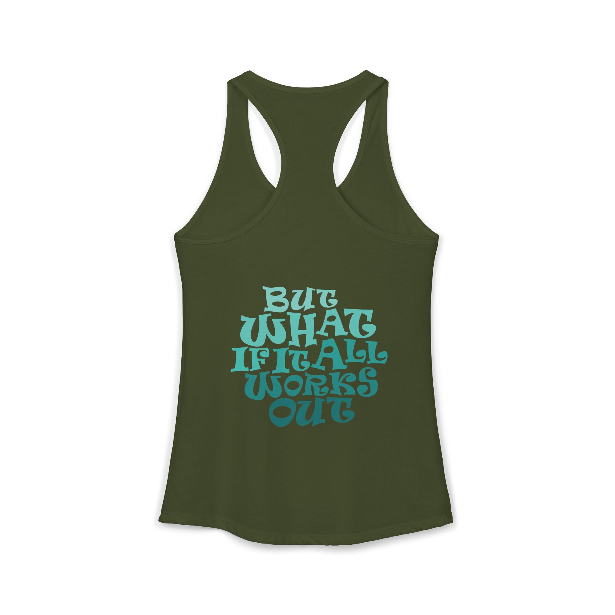 But What If It All Works Out Graphic Design Tank-Top – Funky Gradient Text