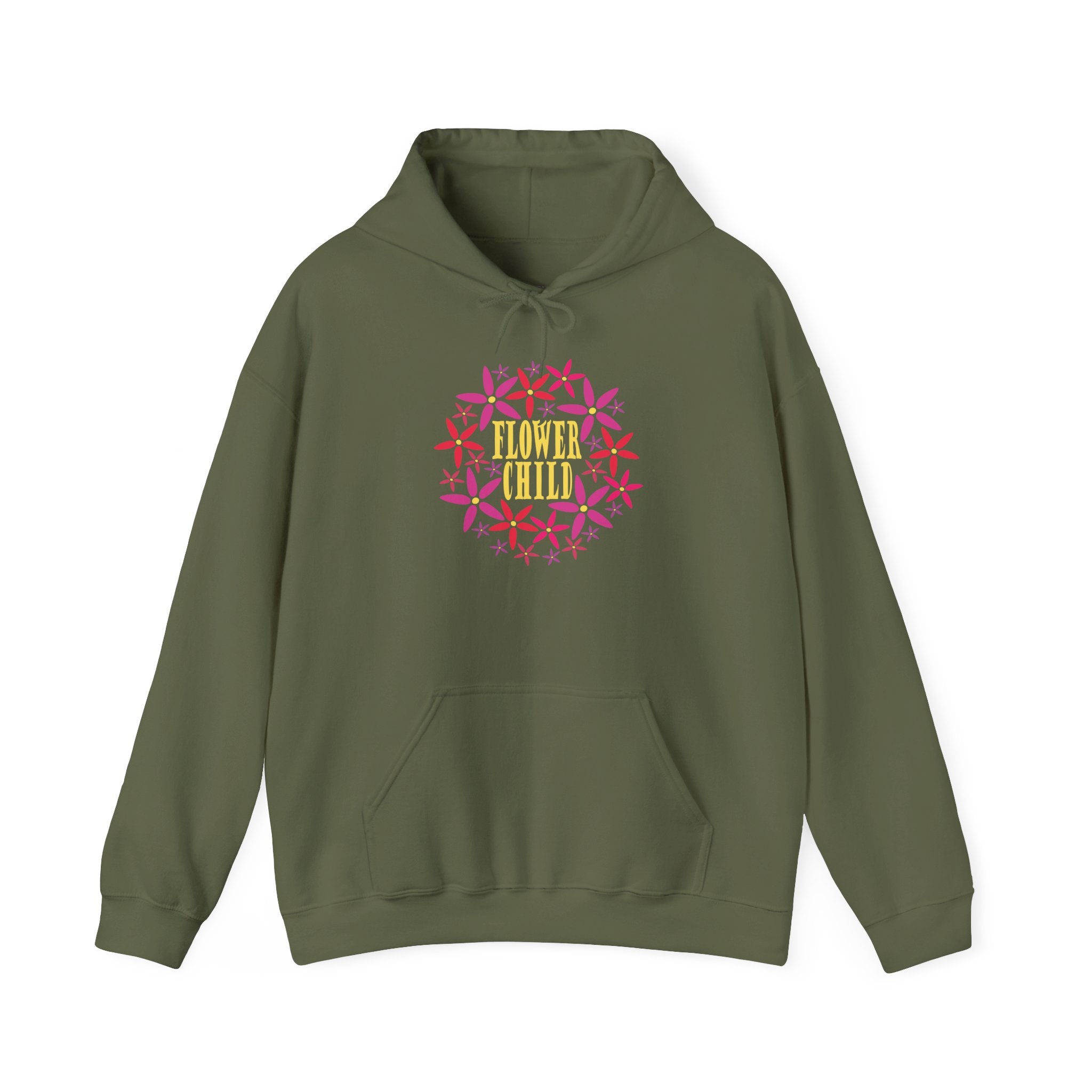 Flower Chil Graphic Design Hoodie — Retro Floral Style
