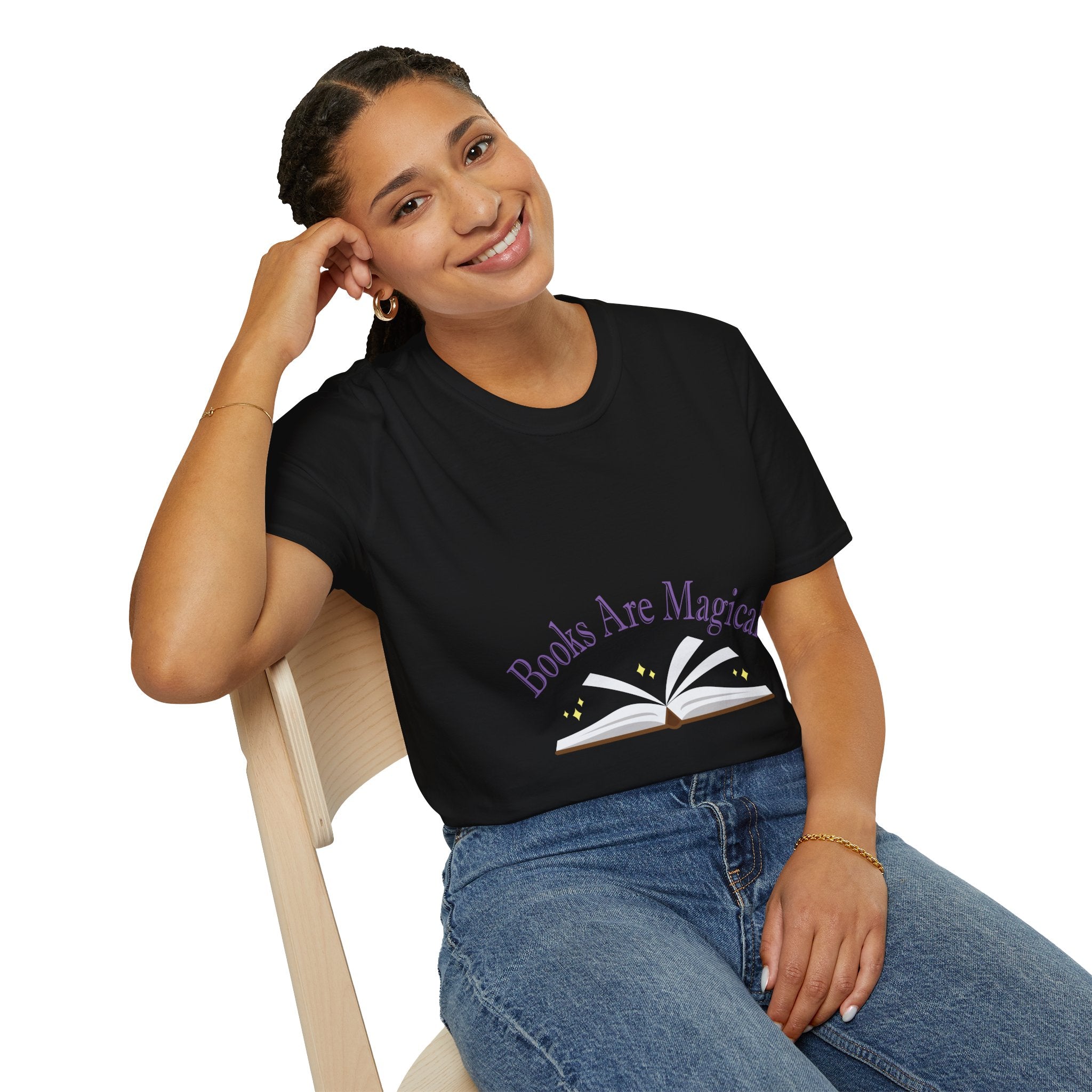 Books Are Magical Graphic Design T‑Shirt — Open Book Design for Readers & Book Lovers