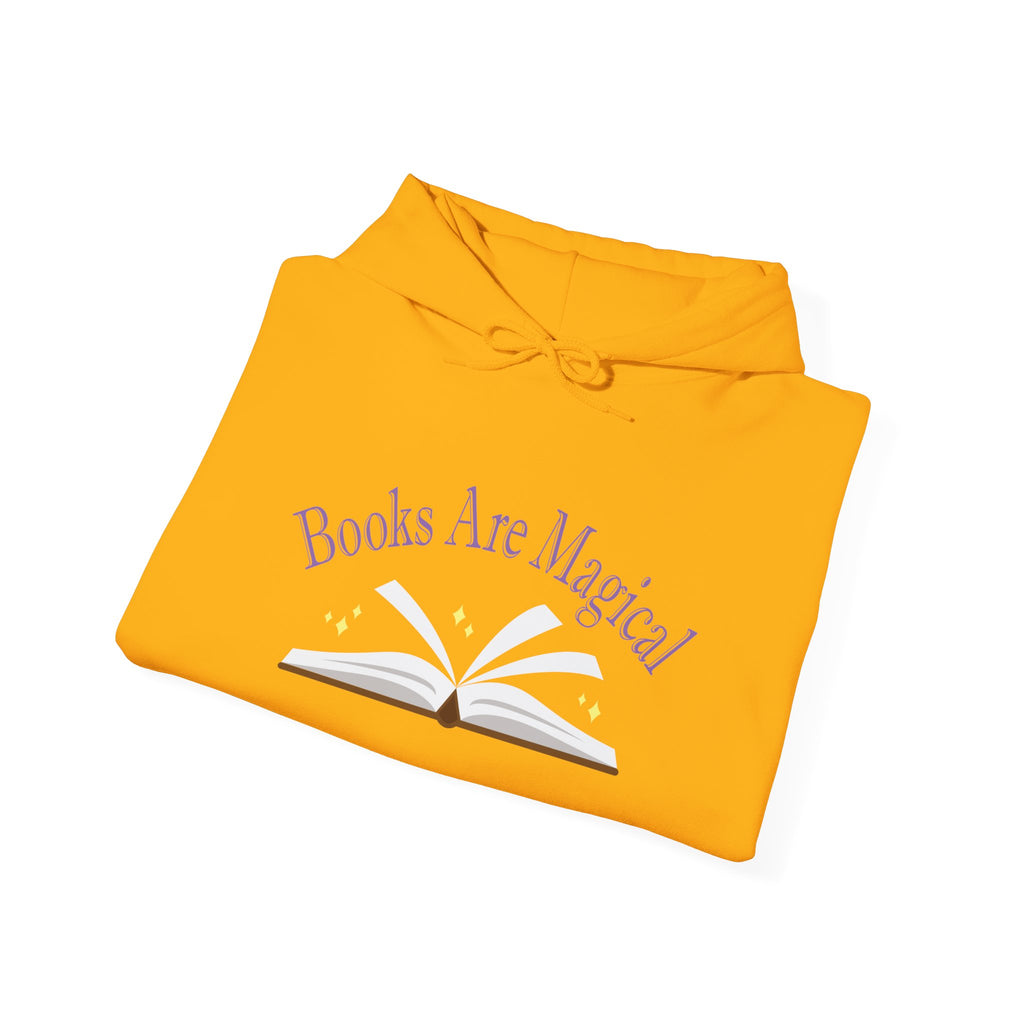 Books Are Magical Graphic Design Hoodie — Open Book Design for Readers & Book Lovers