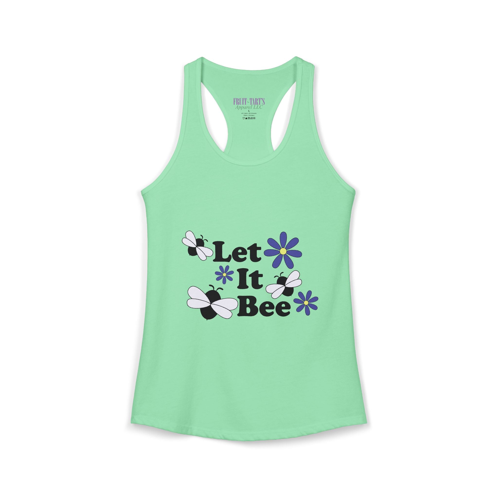 Let It Bee Graphic Design Tank-Top — Cute Bees & Flowers