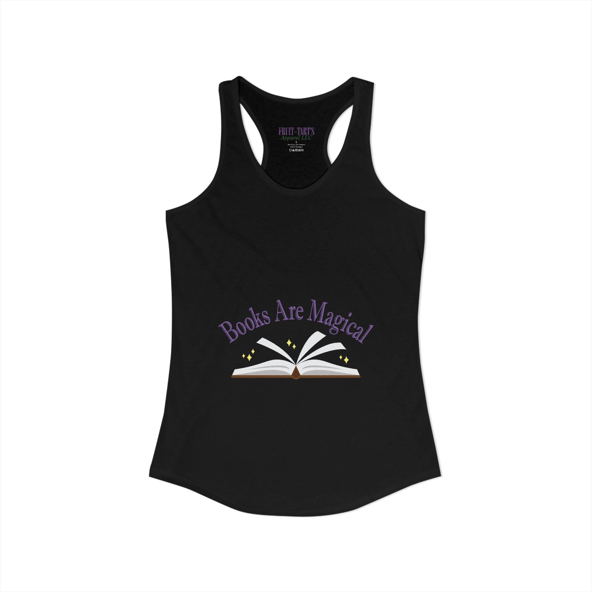 Books Are Magical Graphic Design Tank-Top — Open Book Design for Readers & Book Lovers