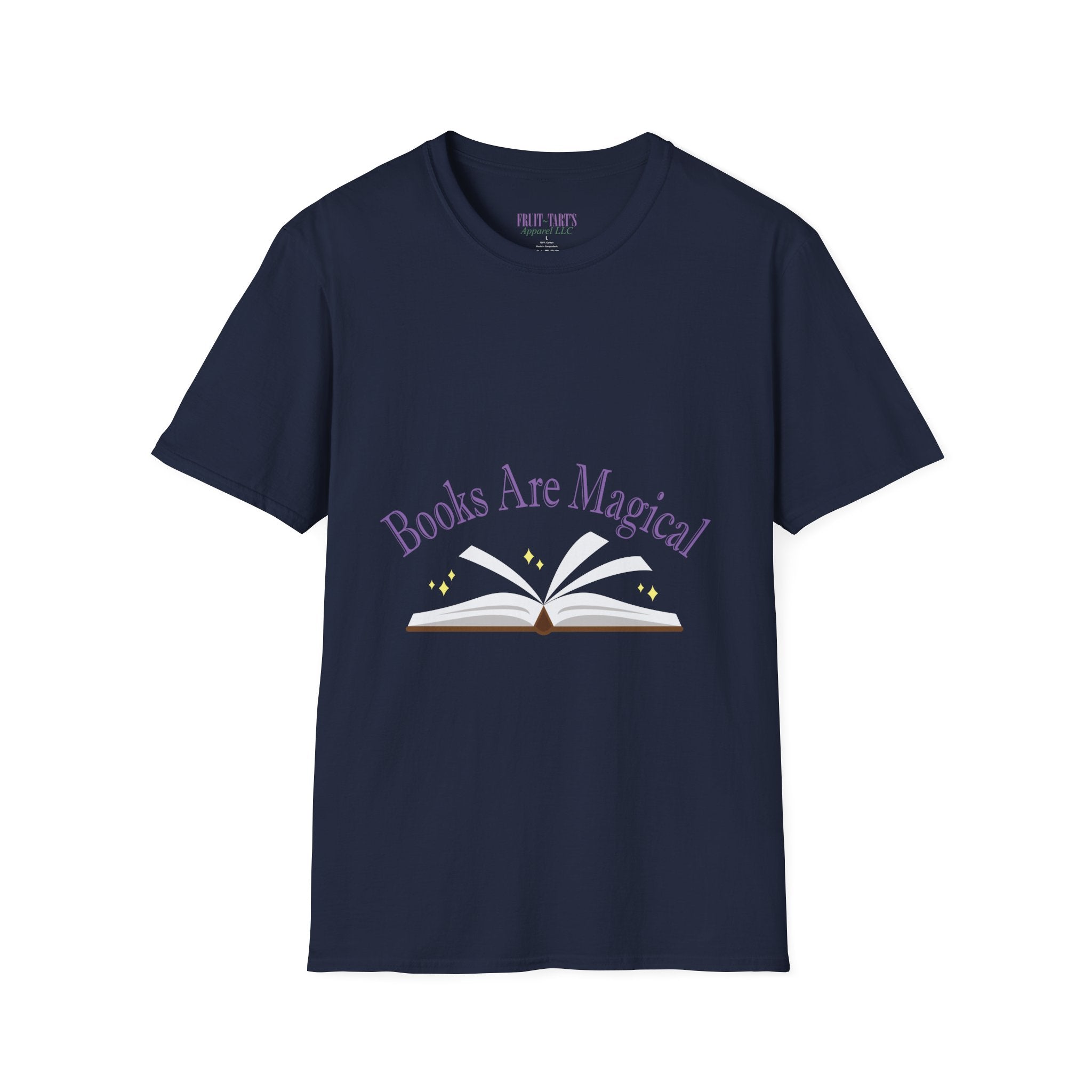 Books Are Magical Graphic Design T‑Shirt — Open Book Design for Readers & Book Lovers