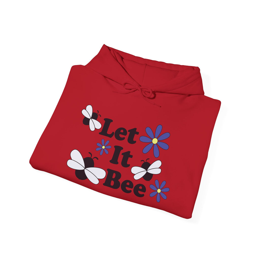 Let It Bee Graphic Design Hoodie – Cute Bees & Flowers