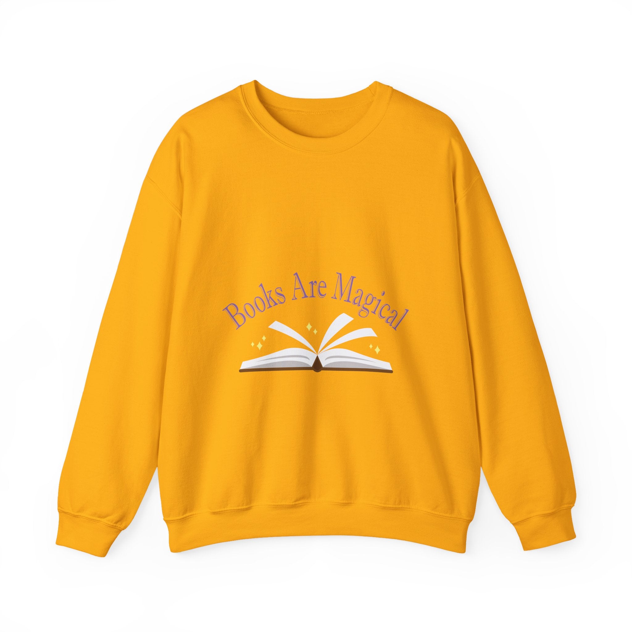Books Are Magical Graphic Design Sweatshirt — Open Book Design for Readers & Book Lovers
