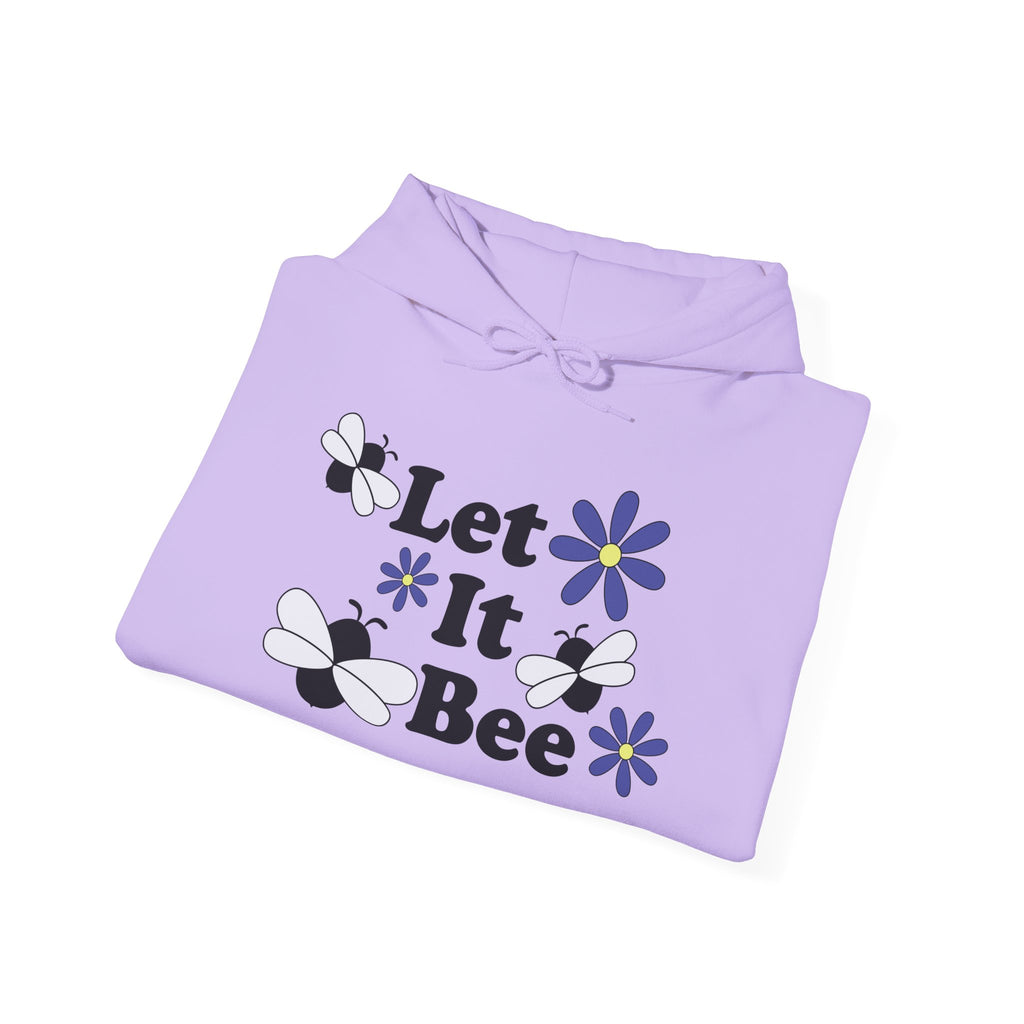 Let It Bee Graphic Design Hoodie – Cute Bees & Flowers