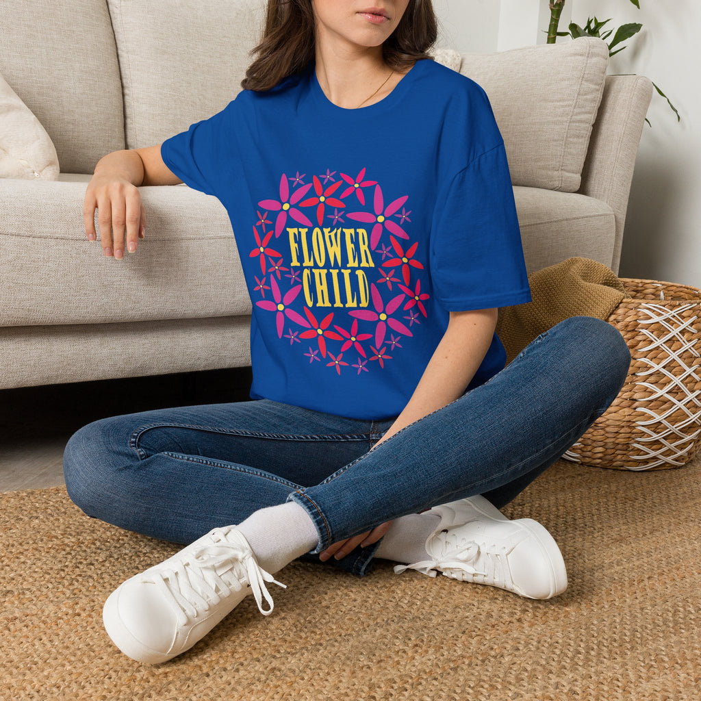 Flower Child Graphic Design T-Shirt — Retro Floral Style