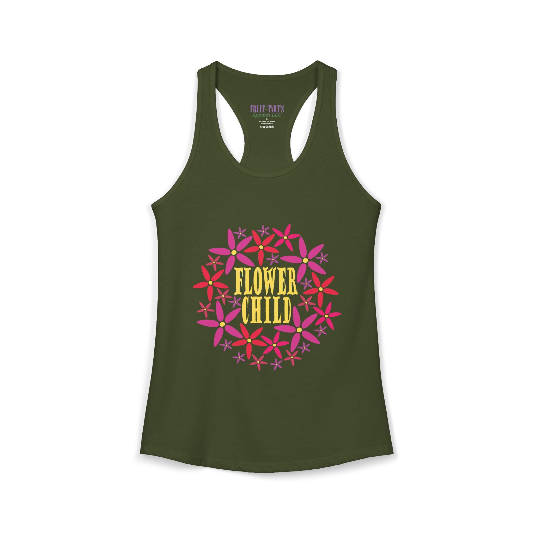 Flower Child Graphic Design Tank-Top — Retro Floral Style