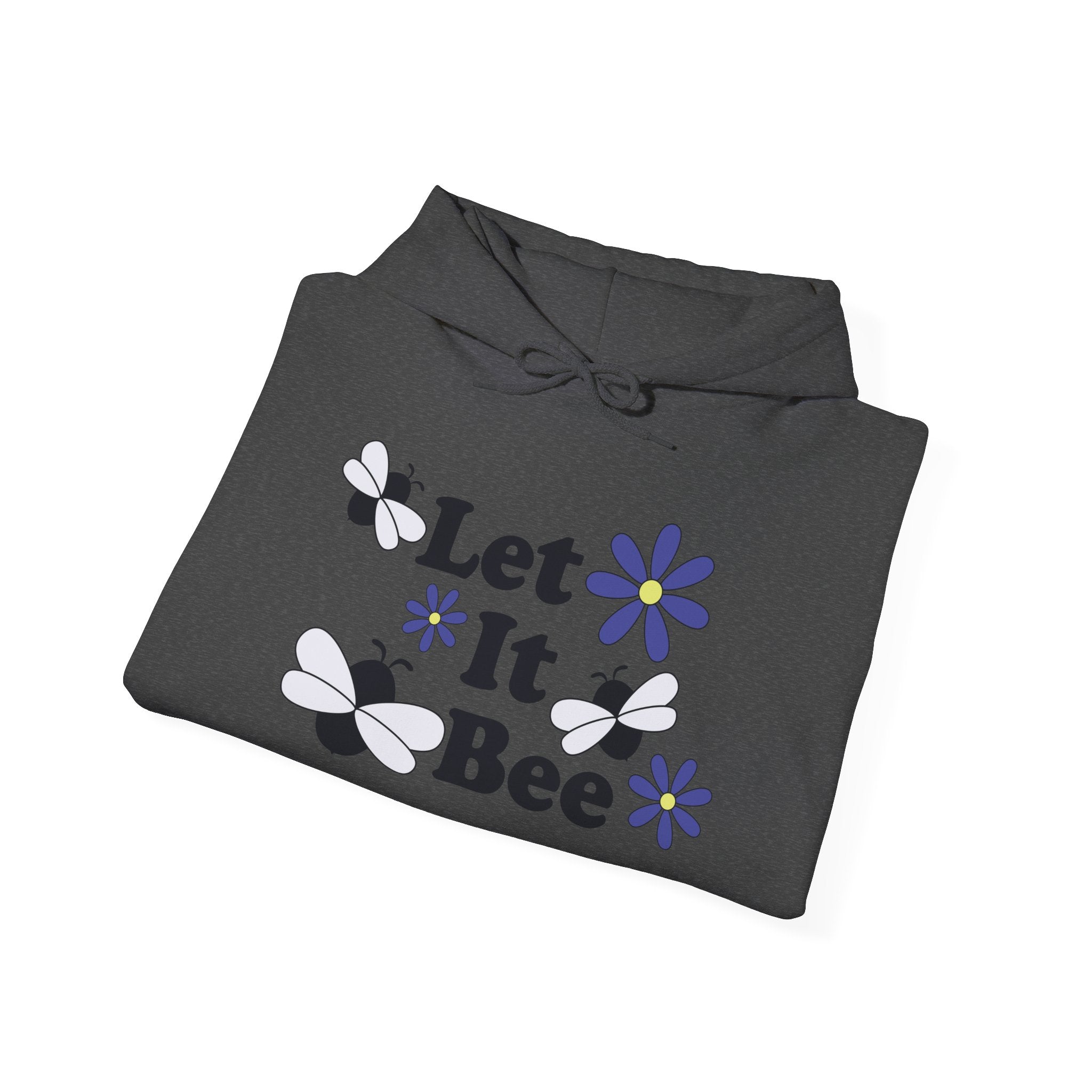 Let It Bee Graphic Design Hoodie – Cute Bees & Flowers
