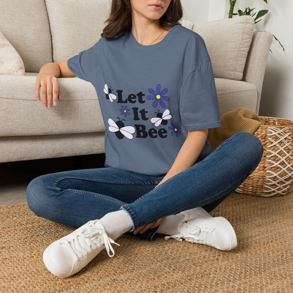 Let It Bee Graphic Design T-Shirt — Cute Bees & Flowers