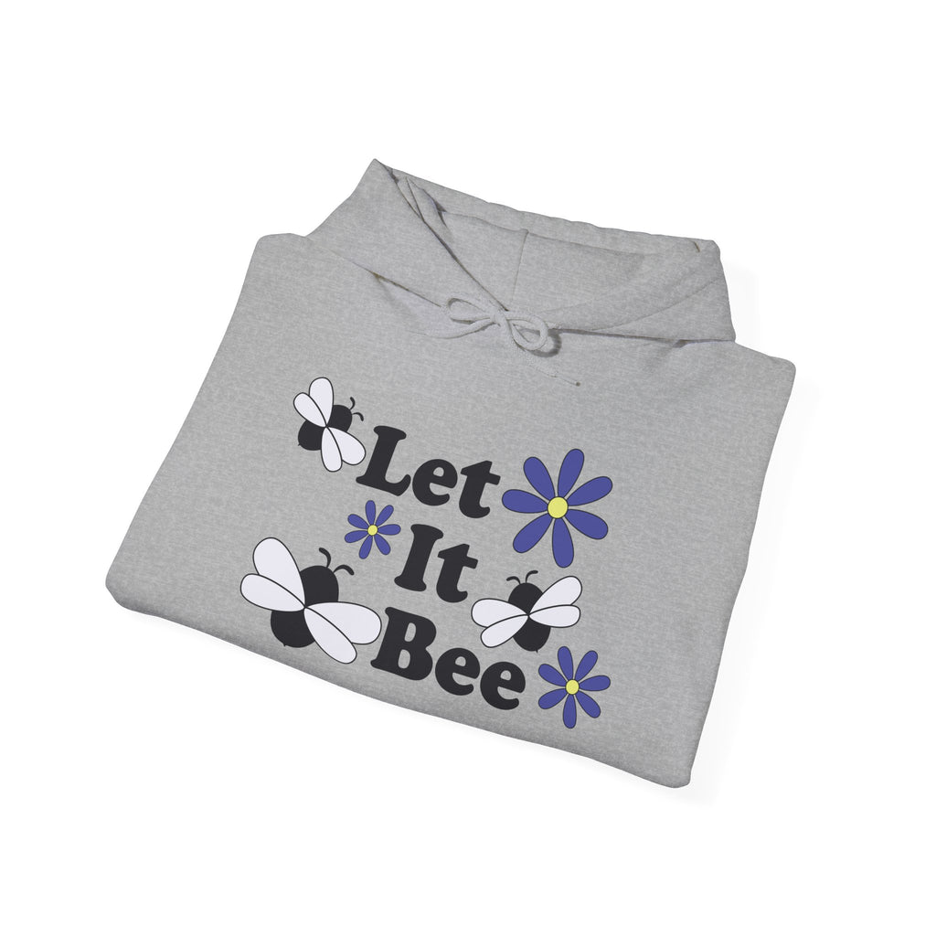 Let It Bee Graphic Design Hoodie – Cute Bees & Flowers