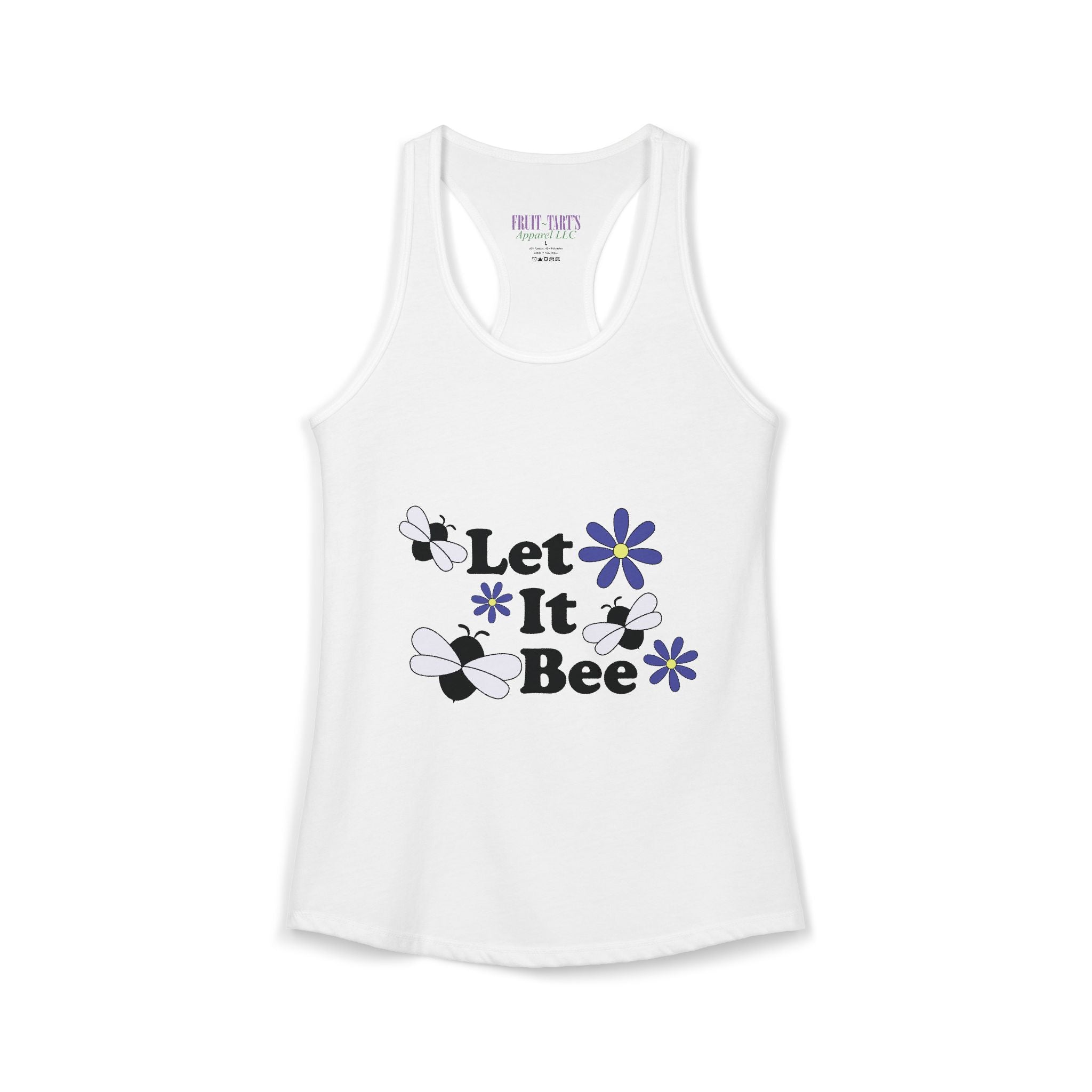 Let It Bee Graphic Design Tank-Top — Cute Bees & Flowers