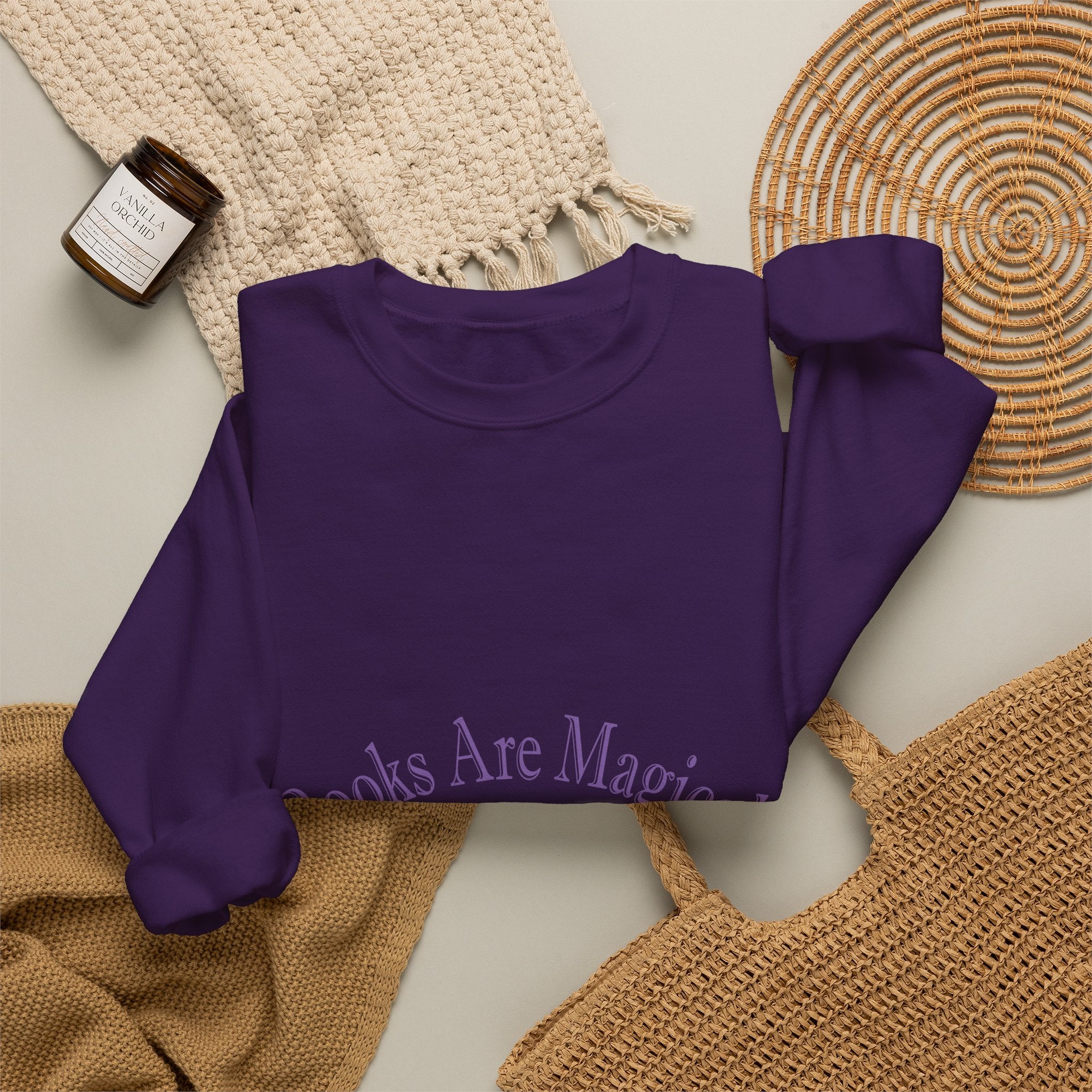 Books Are Magical Graphic Design Sweatshirt — Open Book Design for Readers & Book Lovers