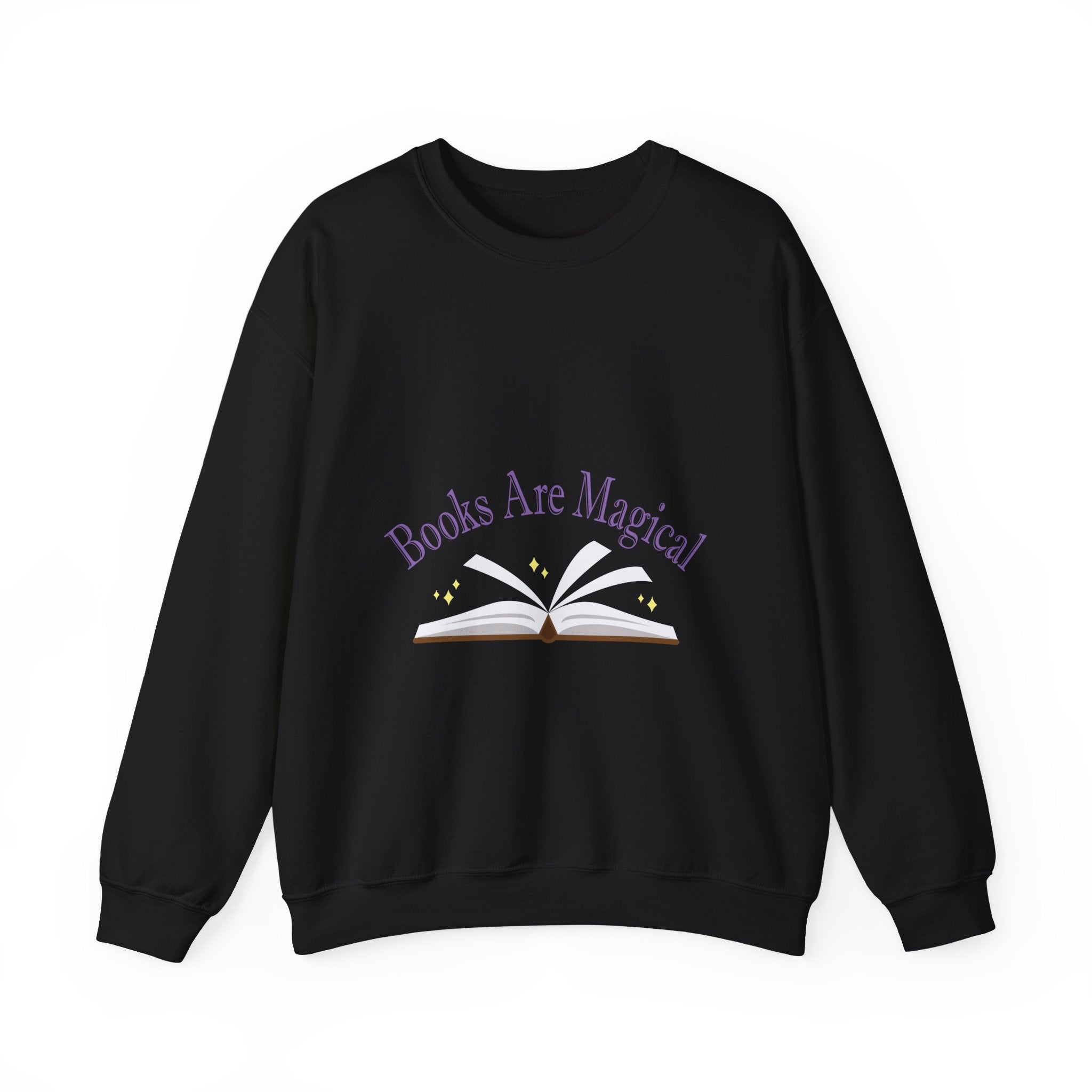 Books Are Magical Graphic Design Sweatshirt — Open Book Design for Readers & Book Lovers