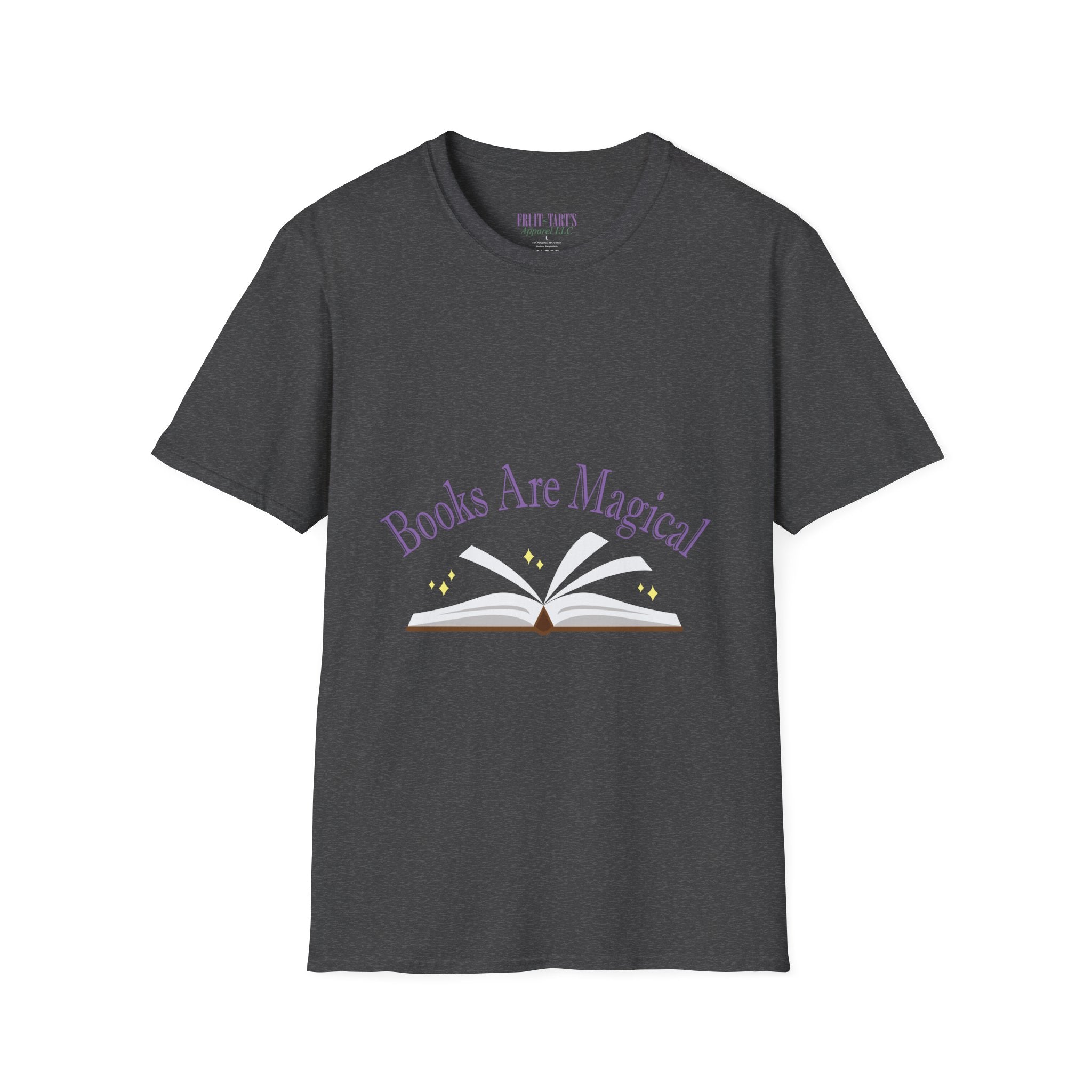 Books Are Magical Graphic Design T‑Shirt — Open Book Design for Readers & Book Lovers