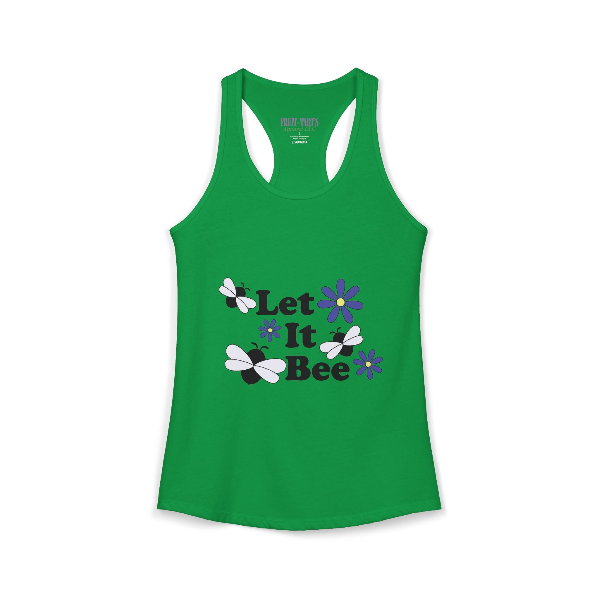Let It Bee Graphic Design Tank-Top — Cute Bees & Flowers