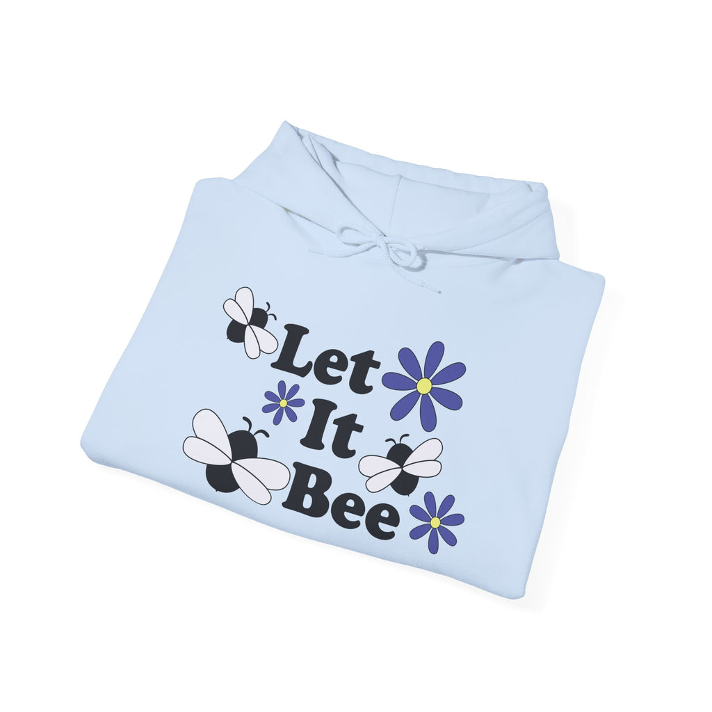 Let It Bee Graphic Design Hoodie – Cute Bees & Flowers