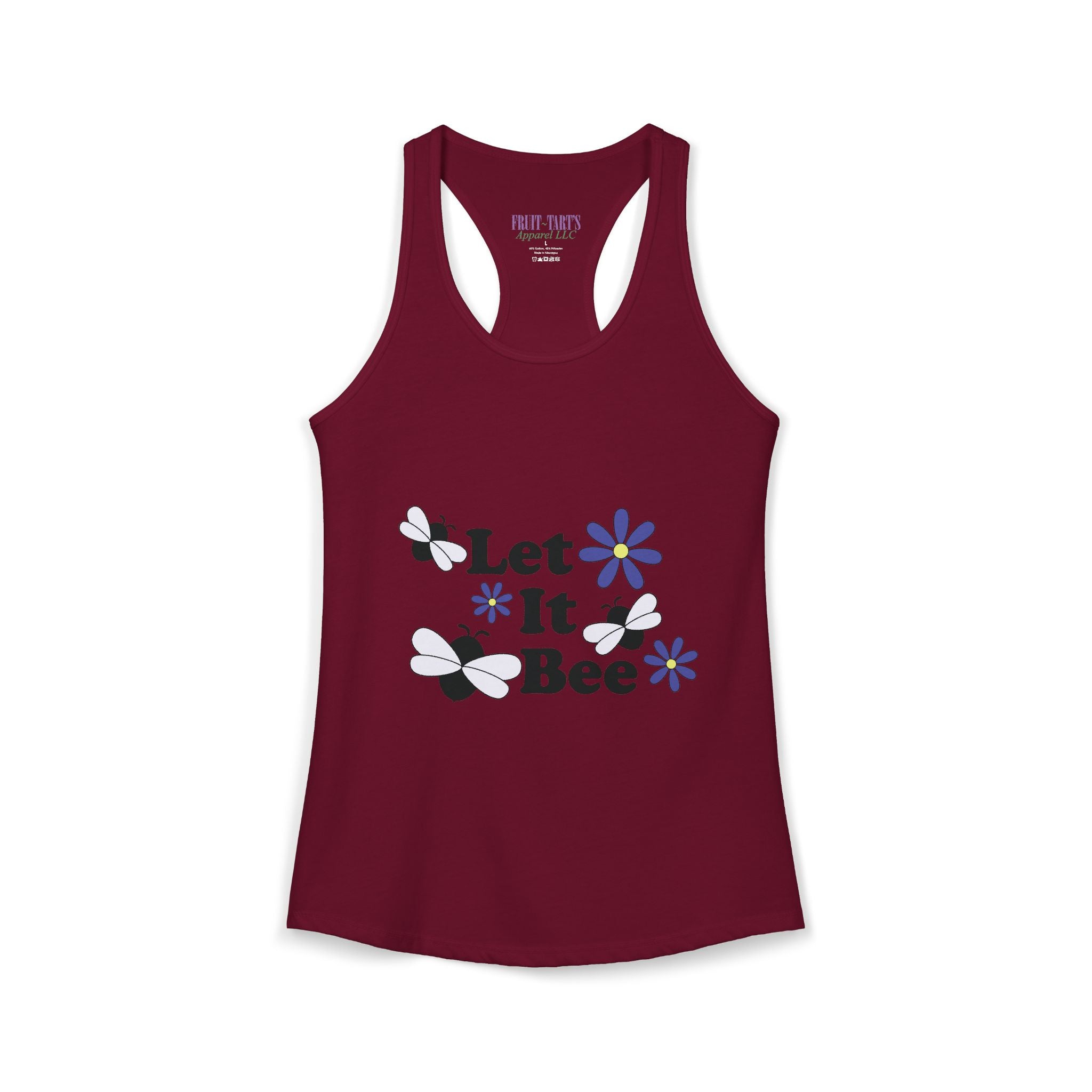 Let It Bee Graphic Design Tank-Top — Cute Bees & Flowers