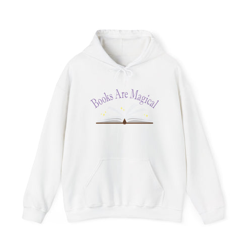 Books Are Magical Graphic Design Hoodie — Open Book Design for Readers & Book Lovers