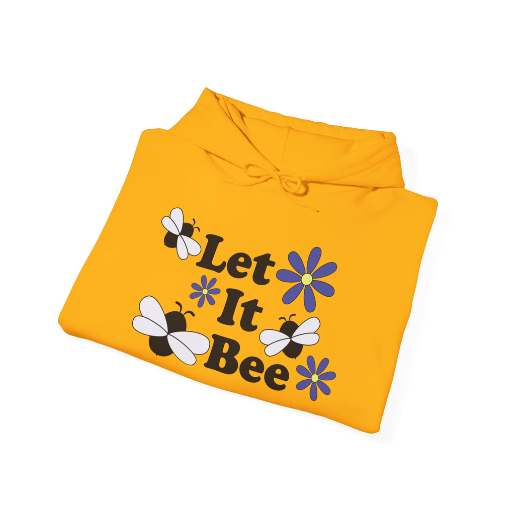 Let It Bee Graphic Design Hoodie – Cute Bees & Flowers